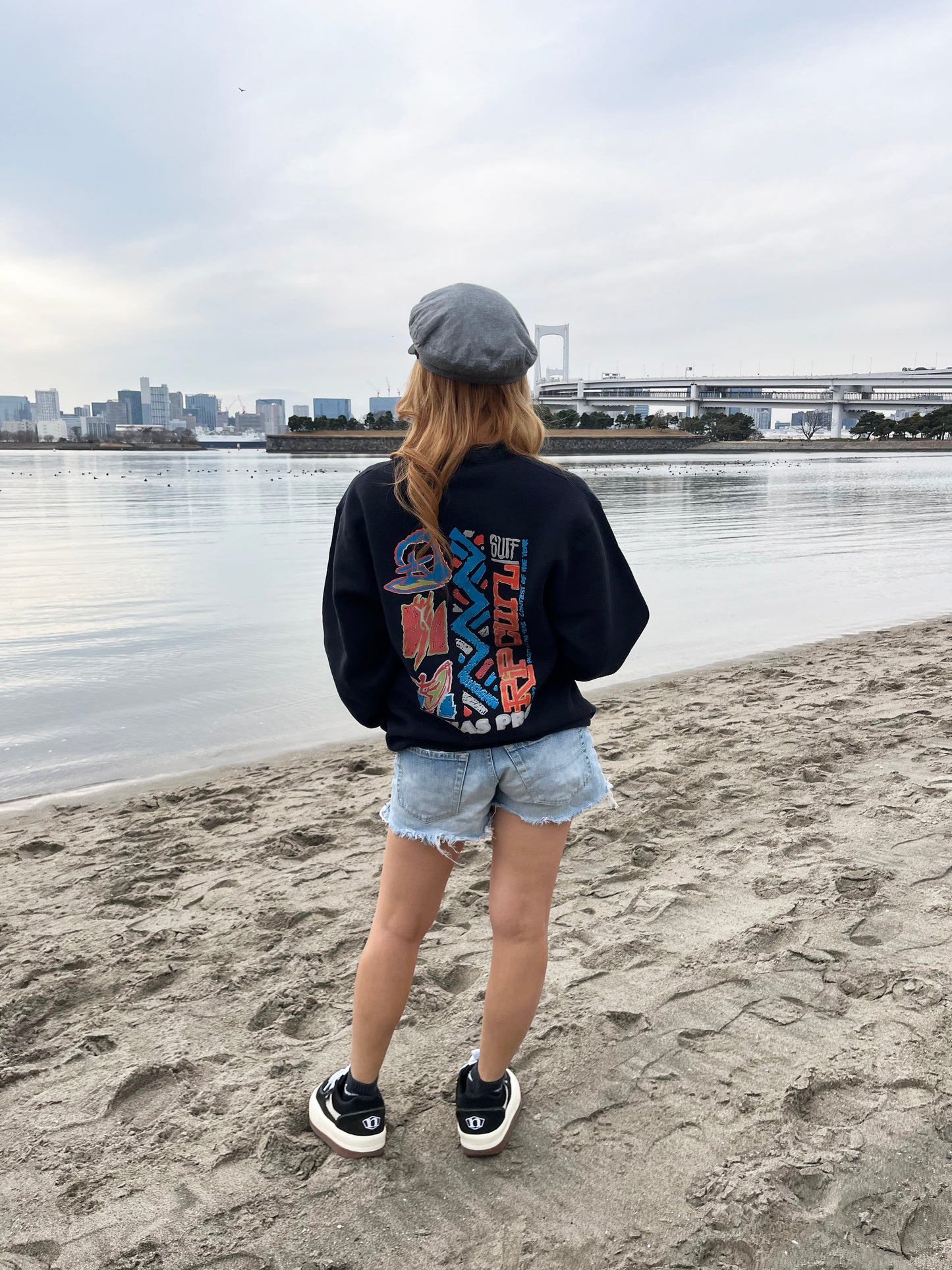 80's Ripcurl PUKAS PRO since 1989 Sweat Shirt Made in USA (size M)