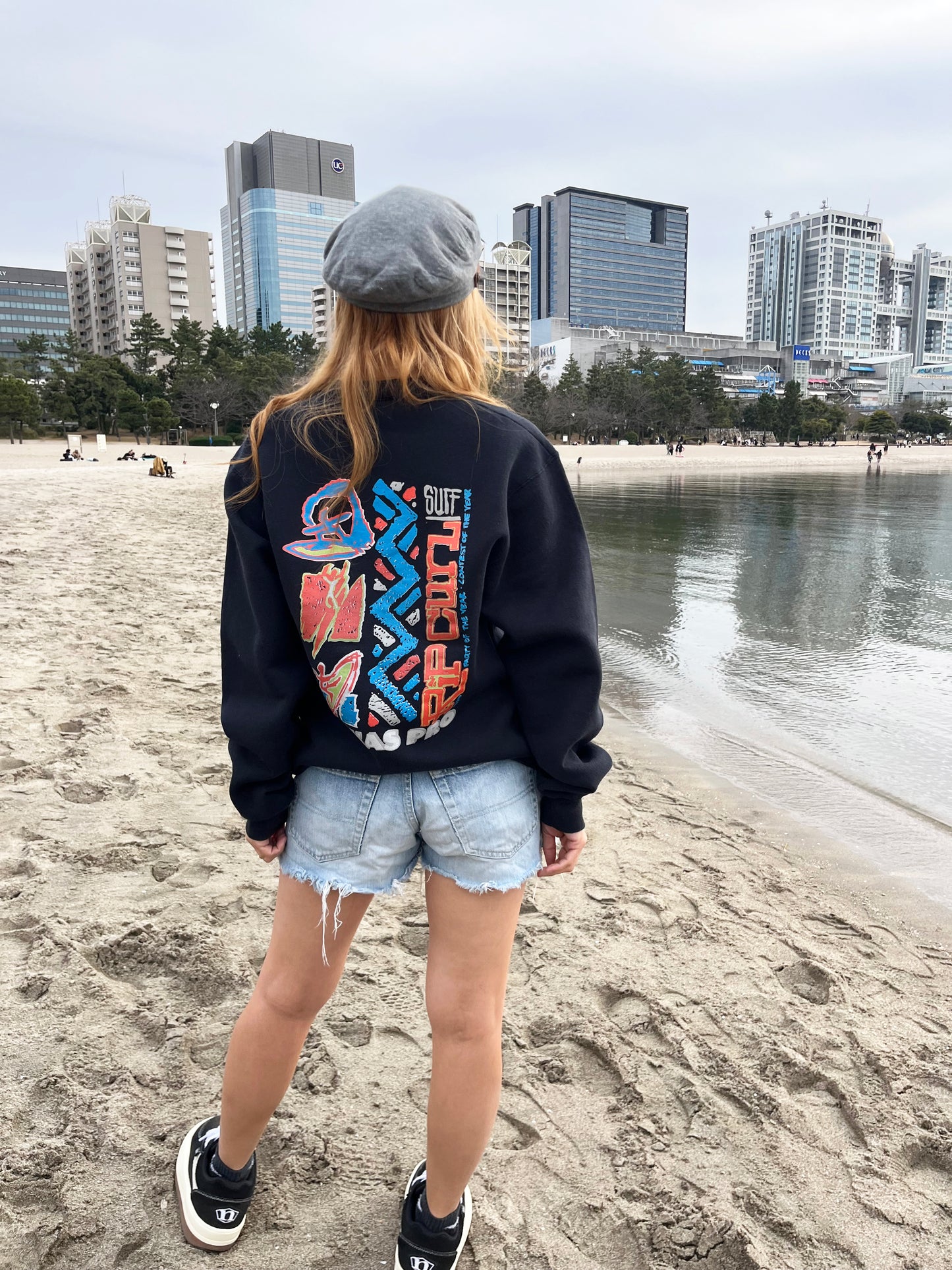 80's Ripcurl PUKAS PRO since 1989 Sweat Shirt Made in USA (size M)