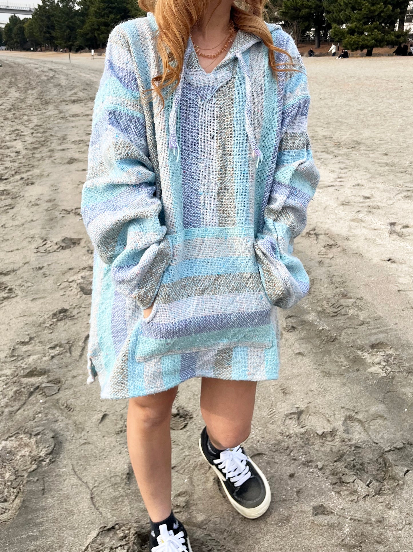 Pastel colors mexican parka Baja Hoodie (size:XXL相当)