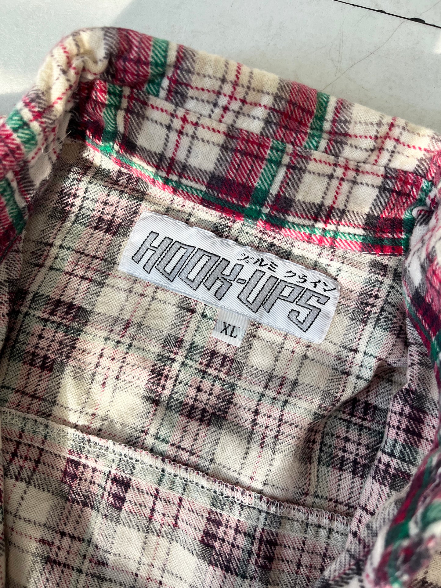 【Legend Surf Collection】90's HOOK-UPS Cotton shirt (men's XL)