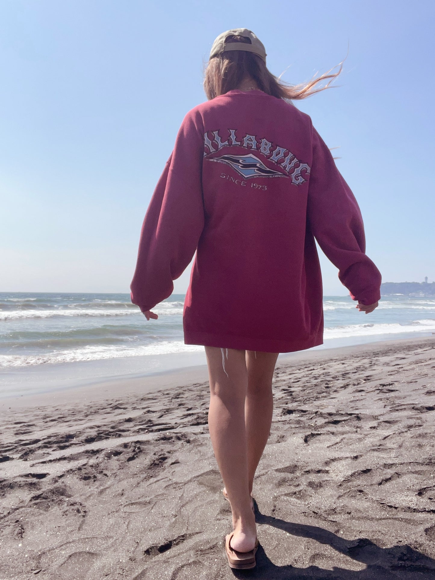 90's billabong big logo sweatshirt (About men's XL)