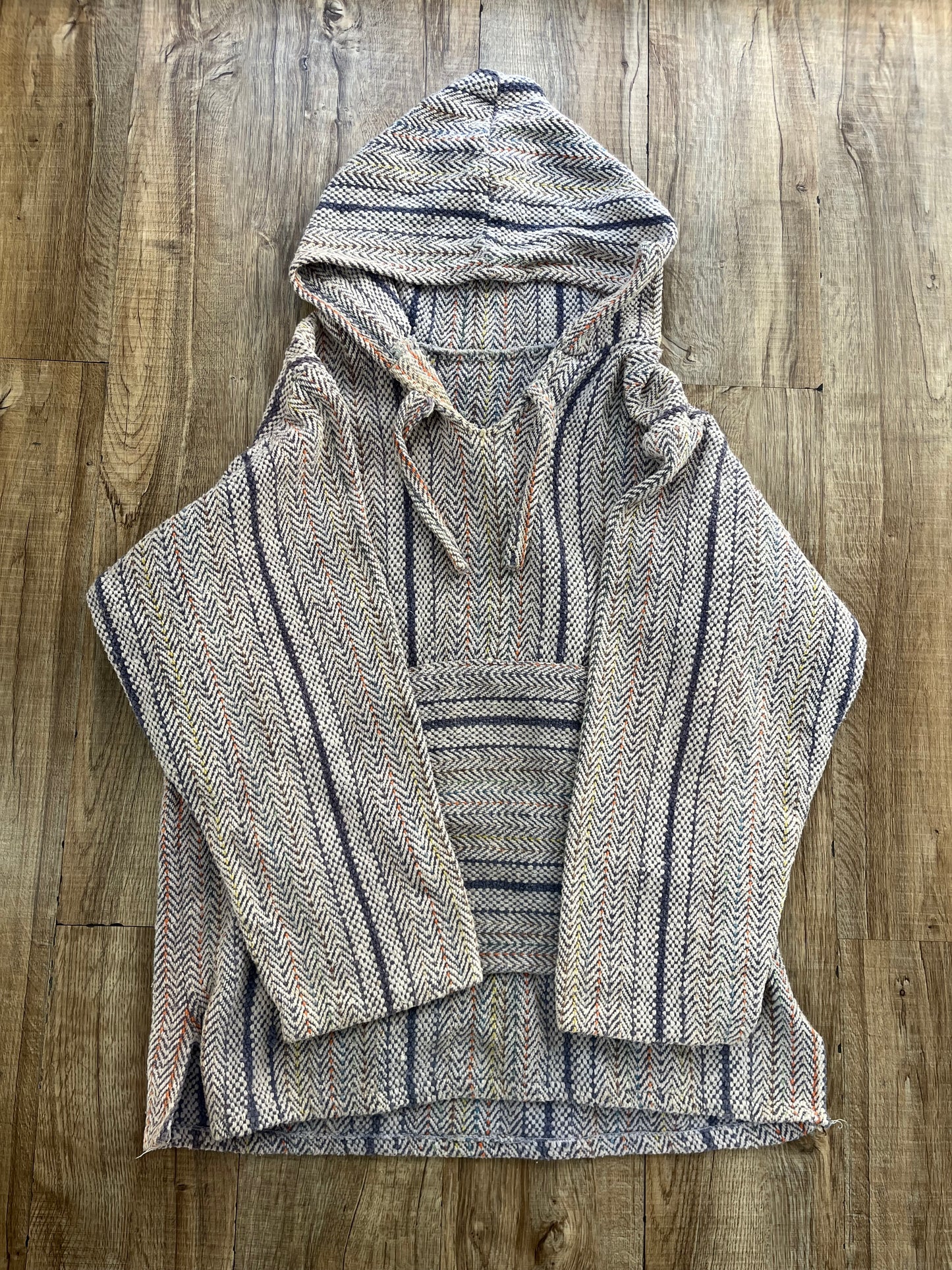 Light Blue mexican parka Baja Hoodie (About women's L)