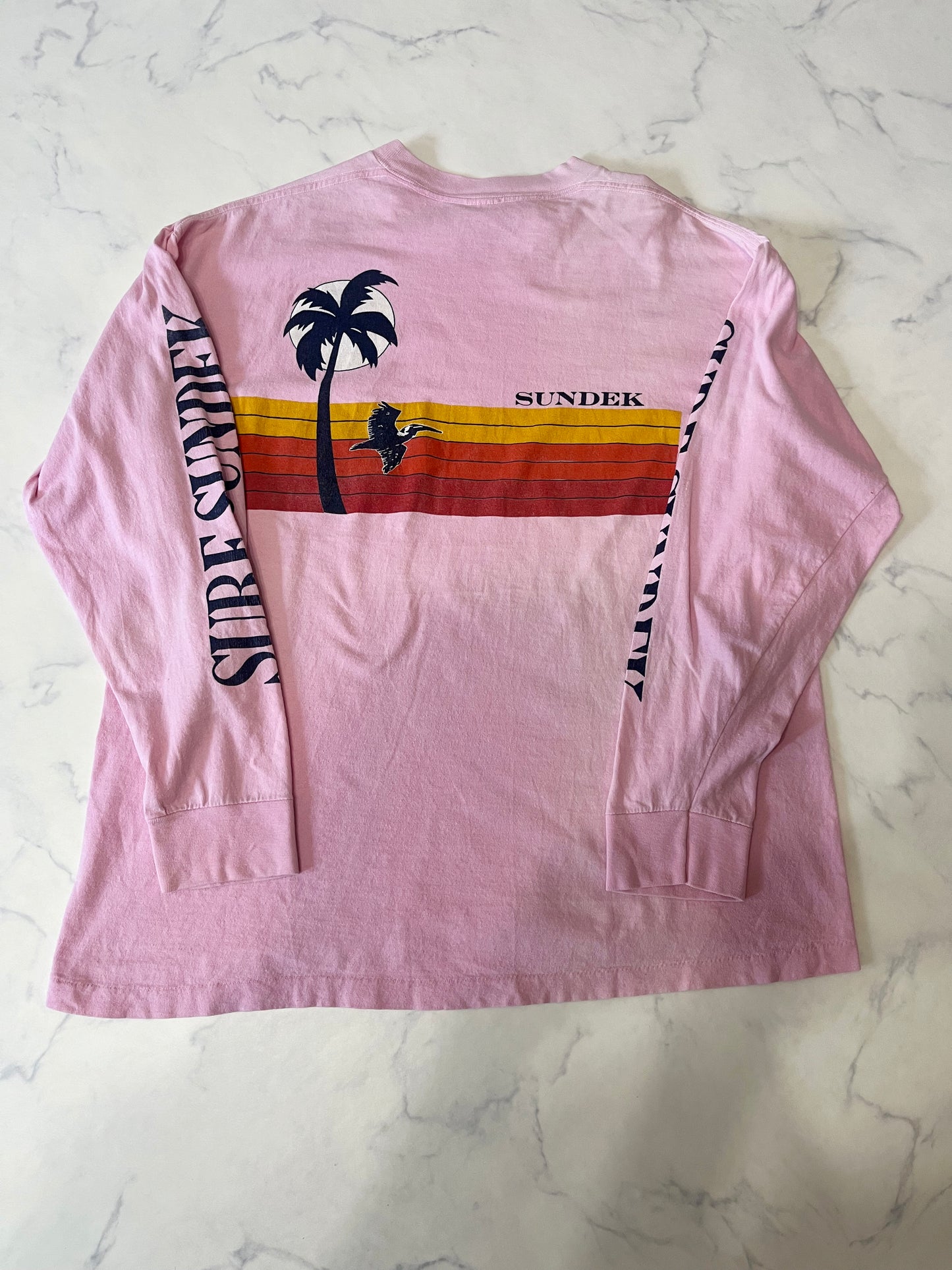80's SUNDEK Long sleeve Pocket T-shirt (men's L)