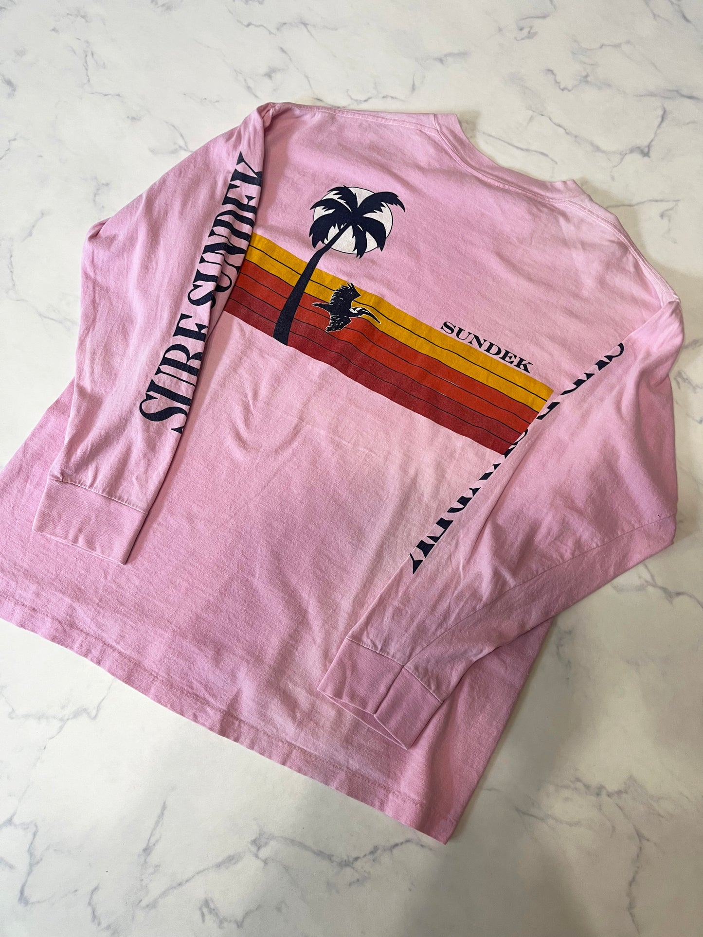 80's SUNDEK Long sleeve Pocket T-shirt (men's L)