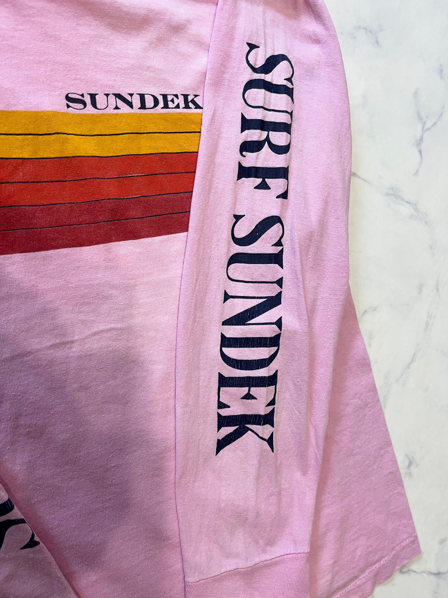 80's SUNDEK Long sleeve Pocket T-shirt (men's L)