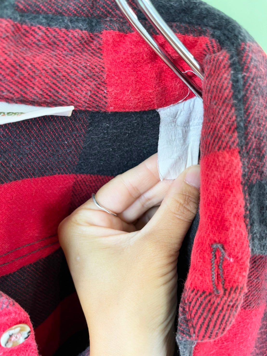 90's FIVE BROTHER Heavy Flannel shirts Red (men's L)