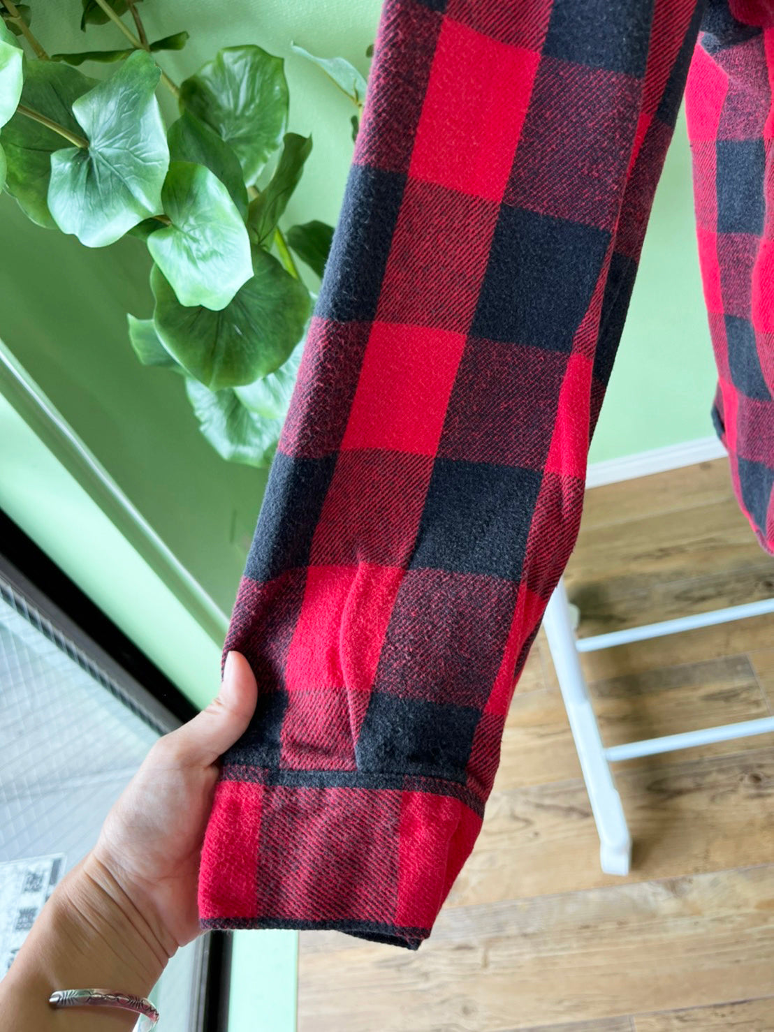 90's FIVE BROTHER Heavy Flannel shirts Red (men's L)