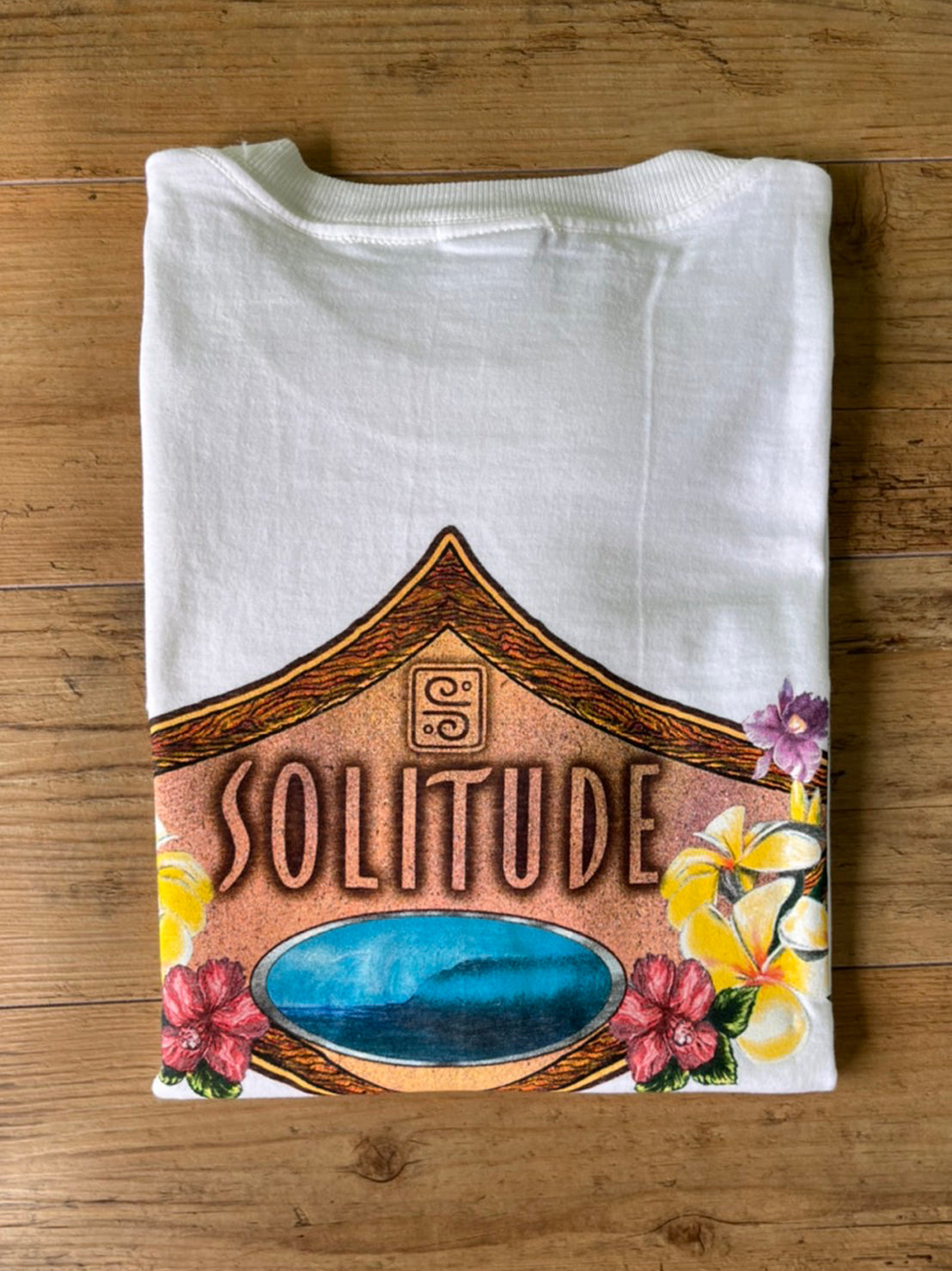 【Solitude】00's Y2K surf Hibiscus Art T-shirt Shaun Tomson (men's L)