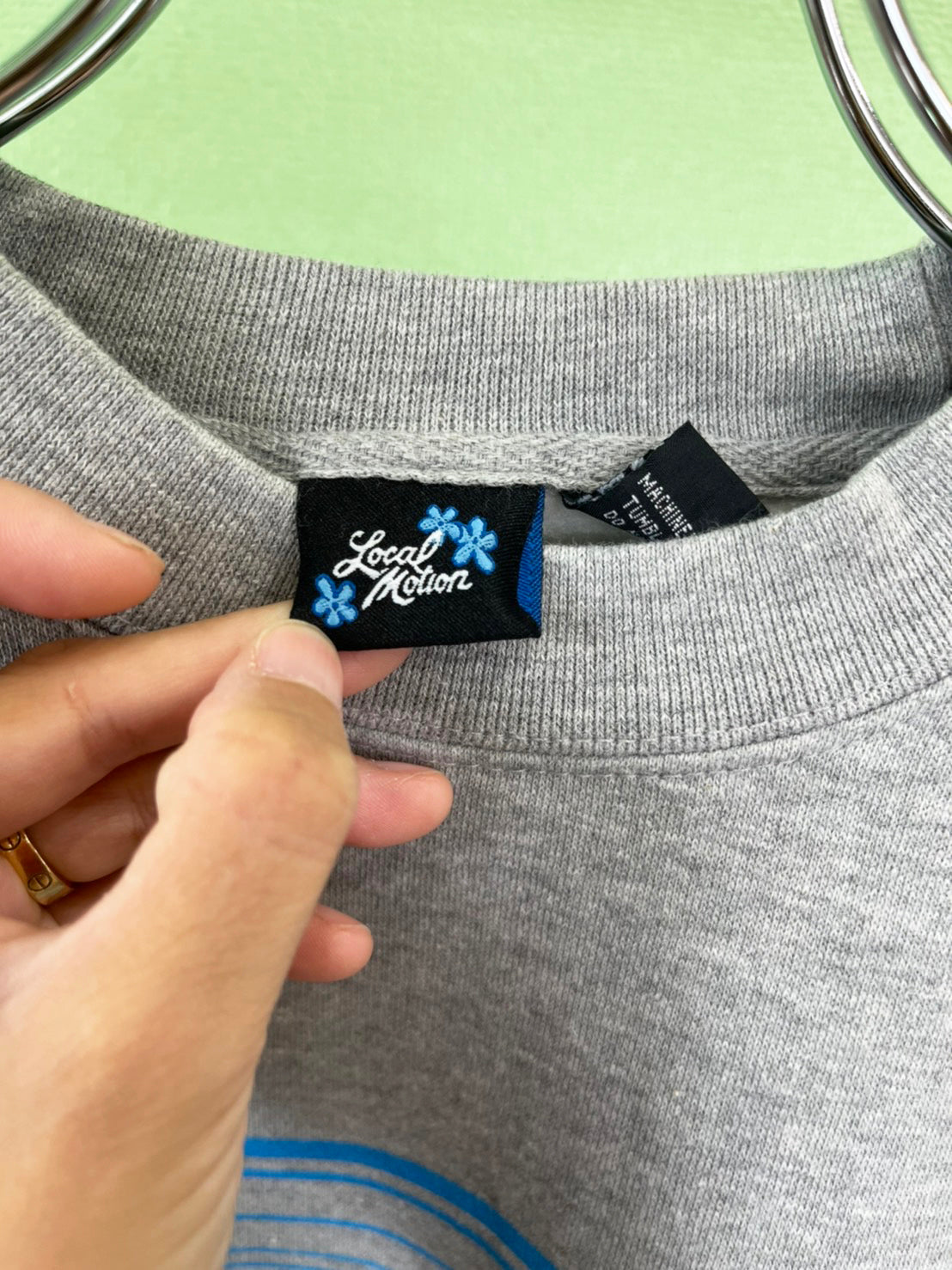 【Local motion】Y2K surf sweat shirts Gray (women's M)