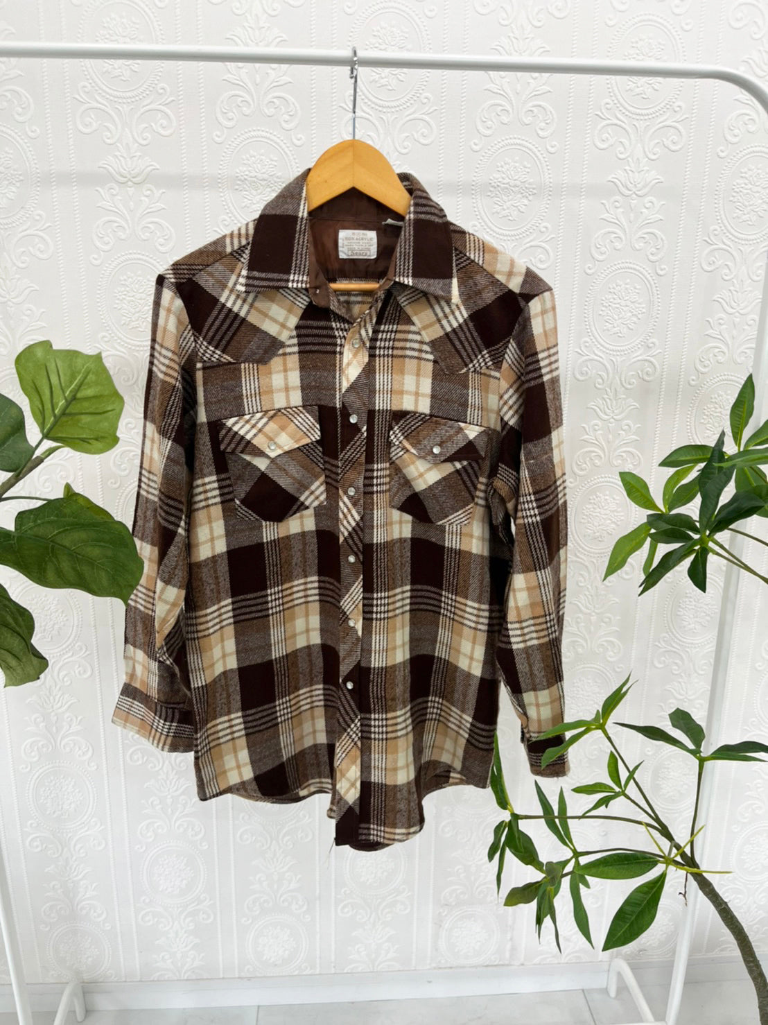 【Sears 】 vintage Heavy Flannel shirts シアーズ ヘビーフランネル ウエスタンシャツ (men's M)