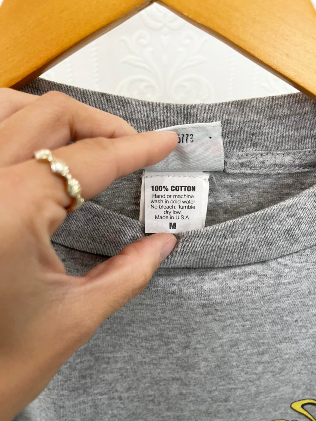 【DeadStock one wash】 90's O'NEILL Hibiscus Big Logo T-shirt Grey (men's S)