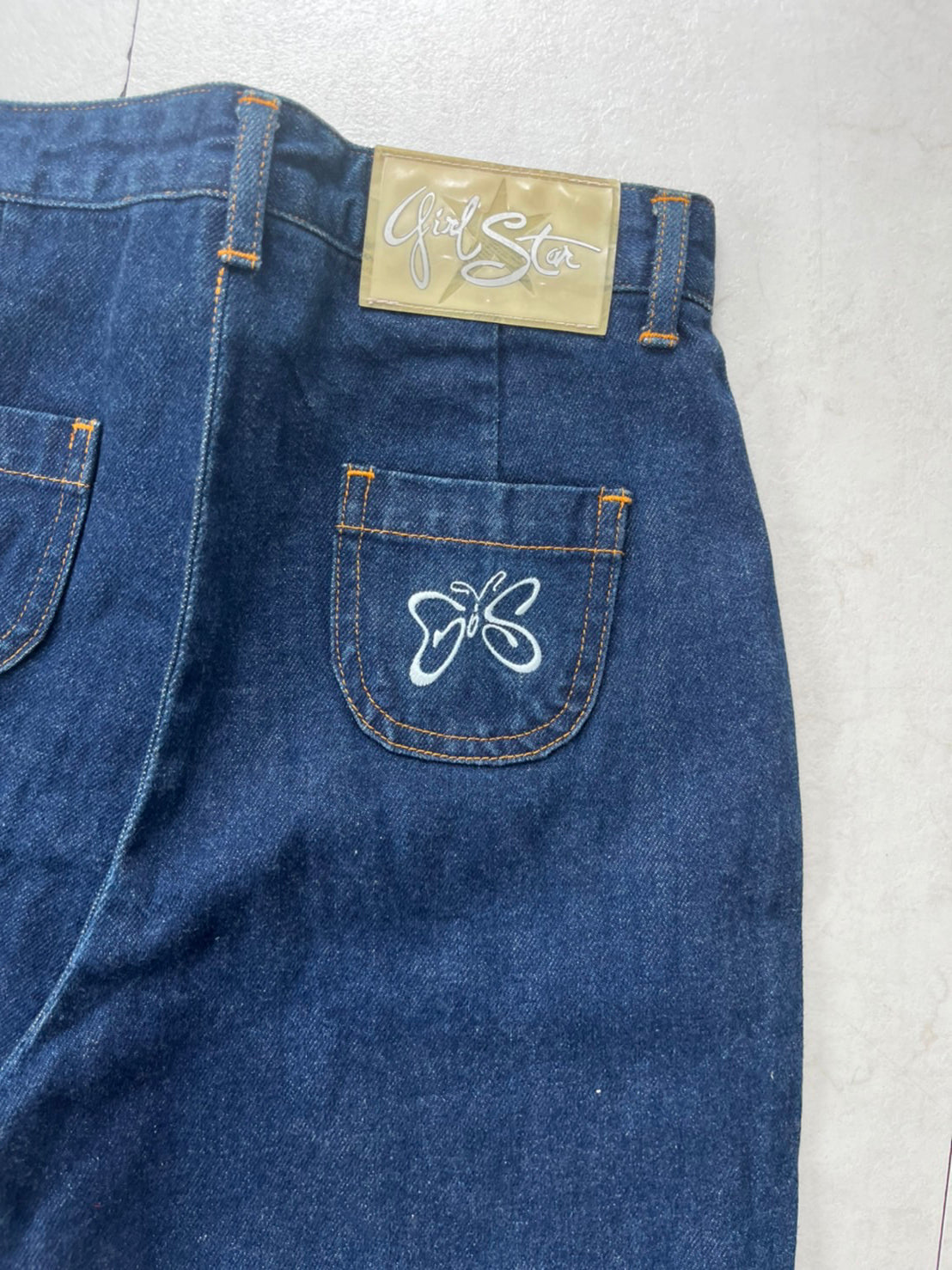 【Girl star】90's Girl star Butterfly denim pants (women's M)