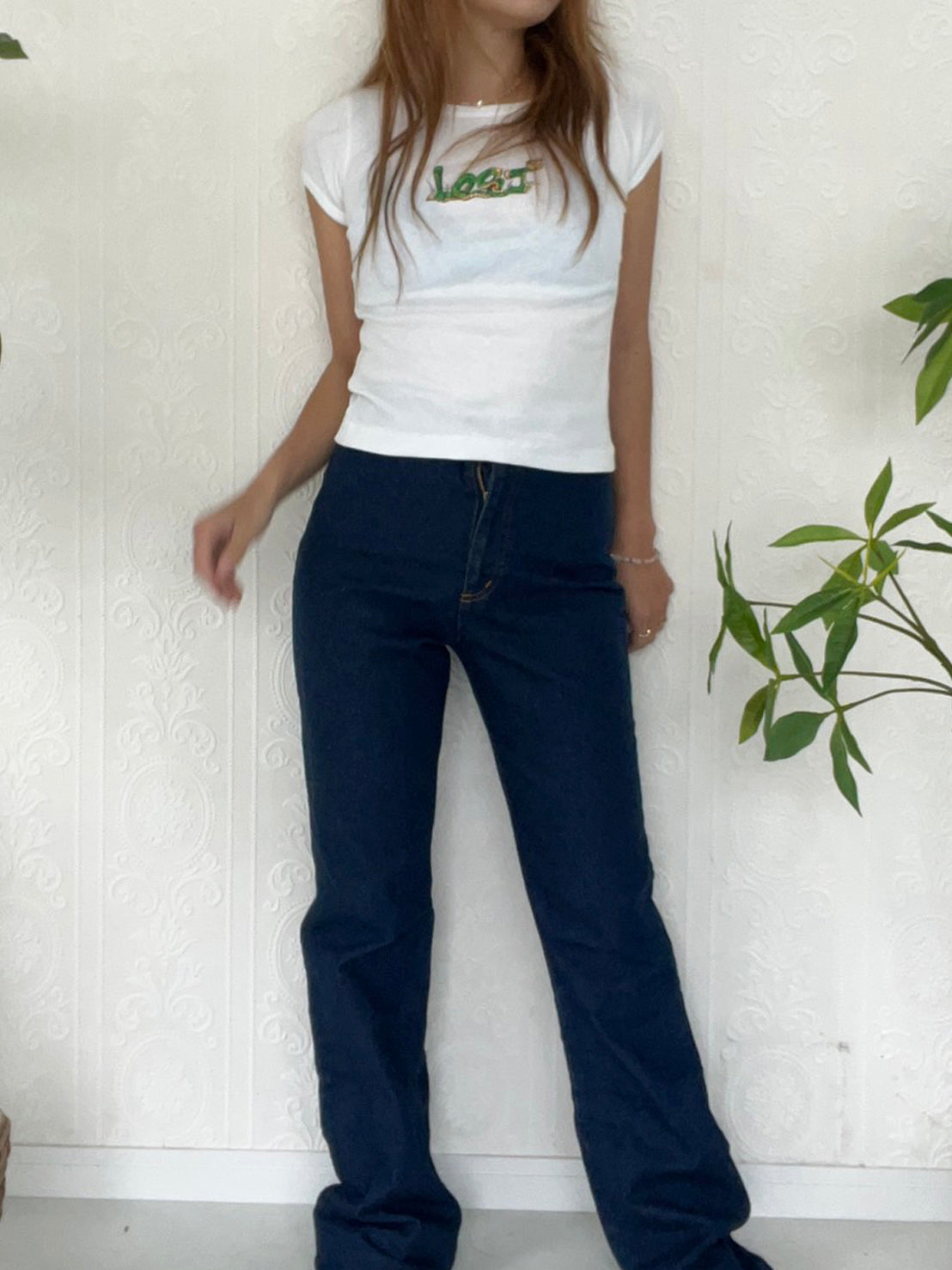 【Girl star】90's Girl star Butterfly denim pants (women's M)