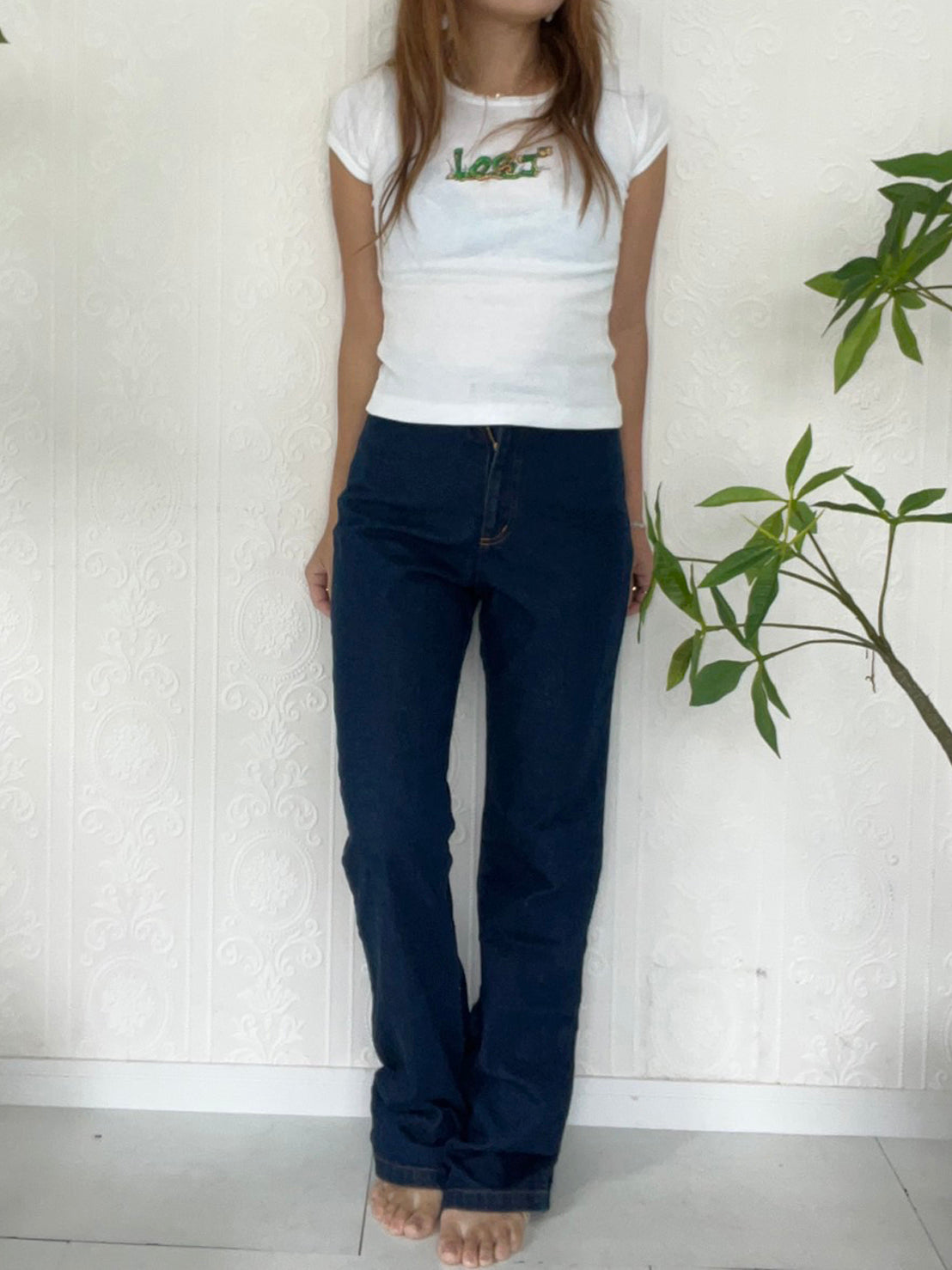 【Girl star】90's Girl star Butterfly denim pants (women's M)