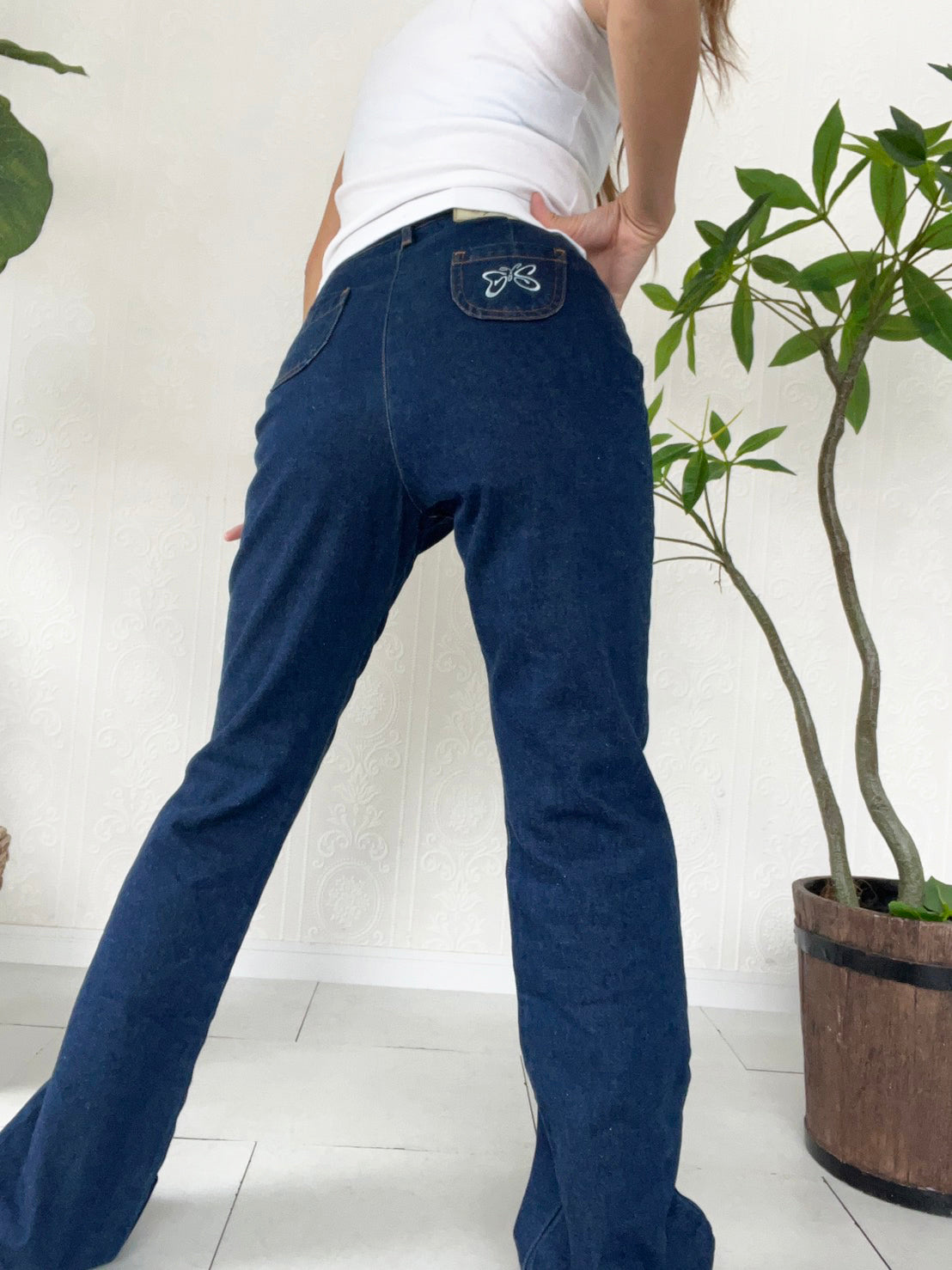 【Girl star】90's Girl star Butterfly denim pants (women's M)