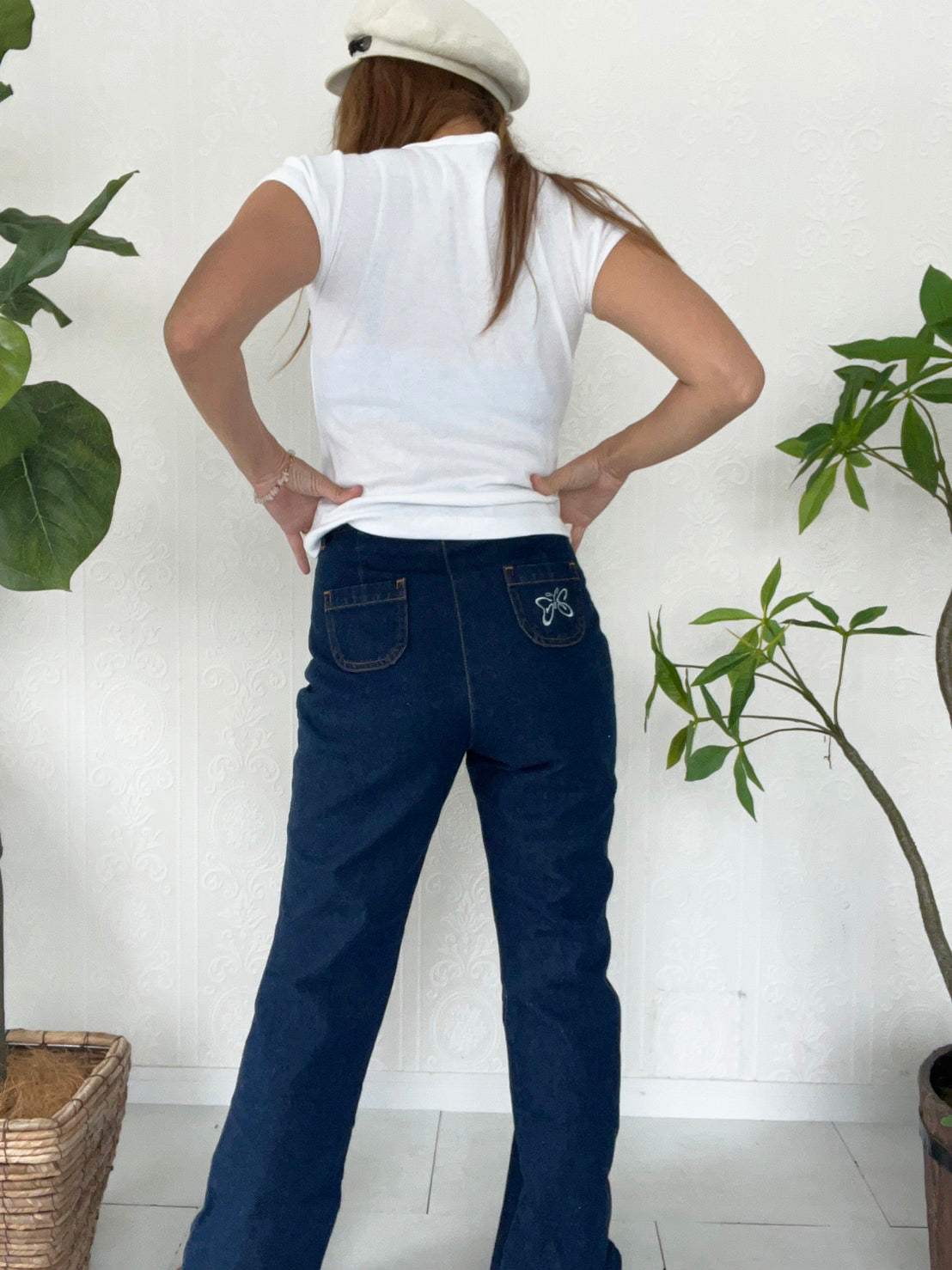 【Girl star】90's Girl star Butterfly denim pants (women's M)