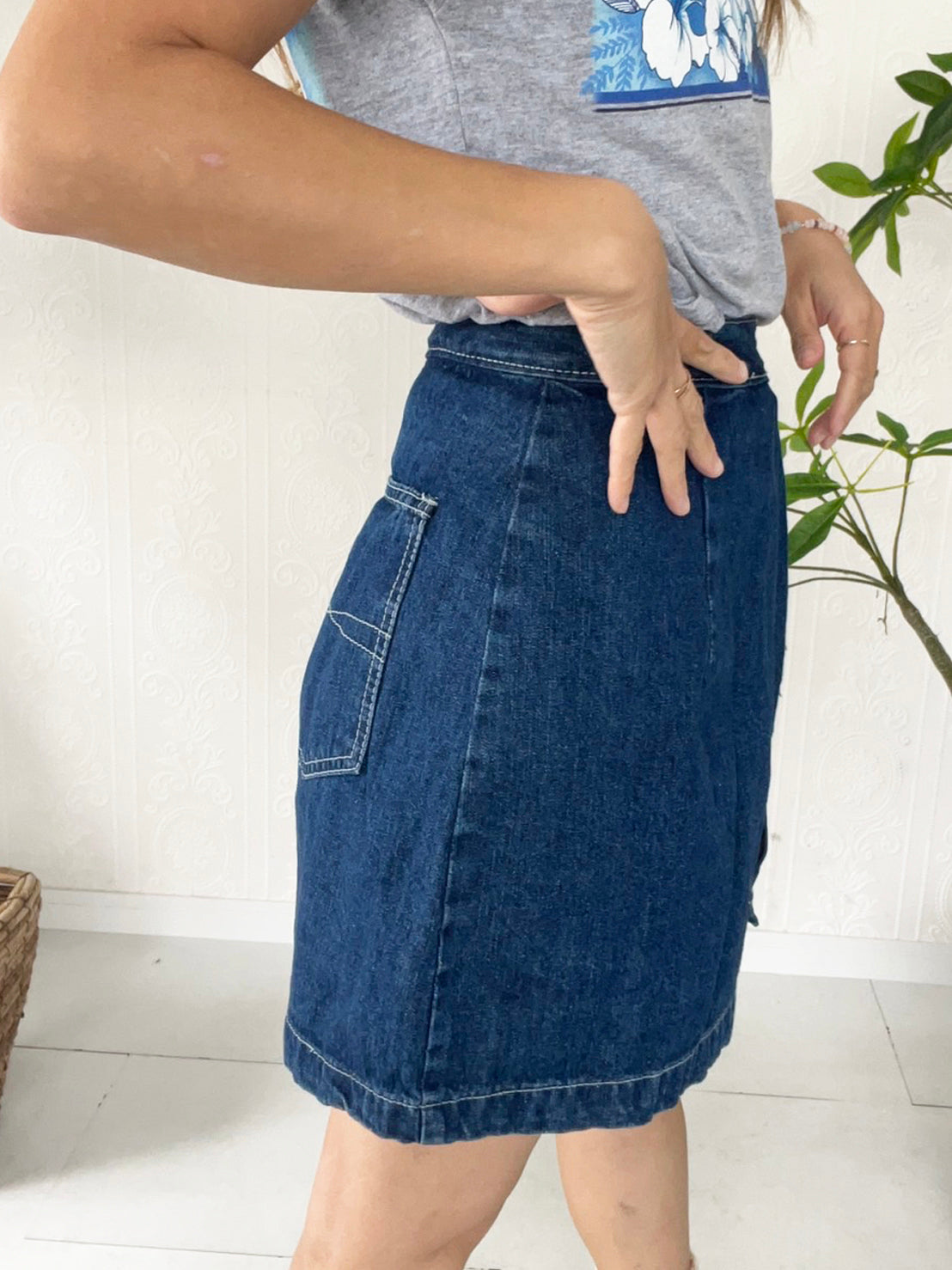 【SPOT SPORTS】90's spot sports Europian beach split skirt (women's S)