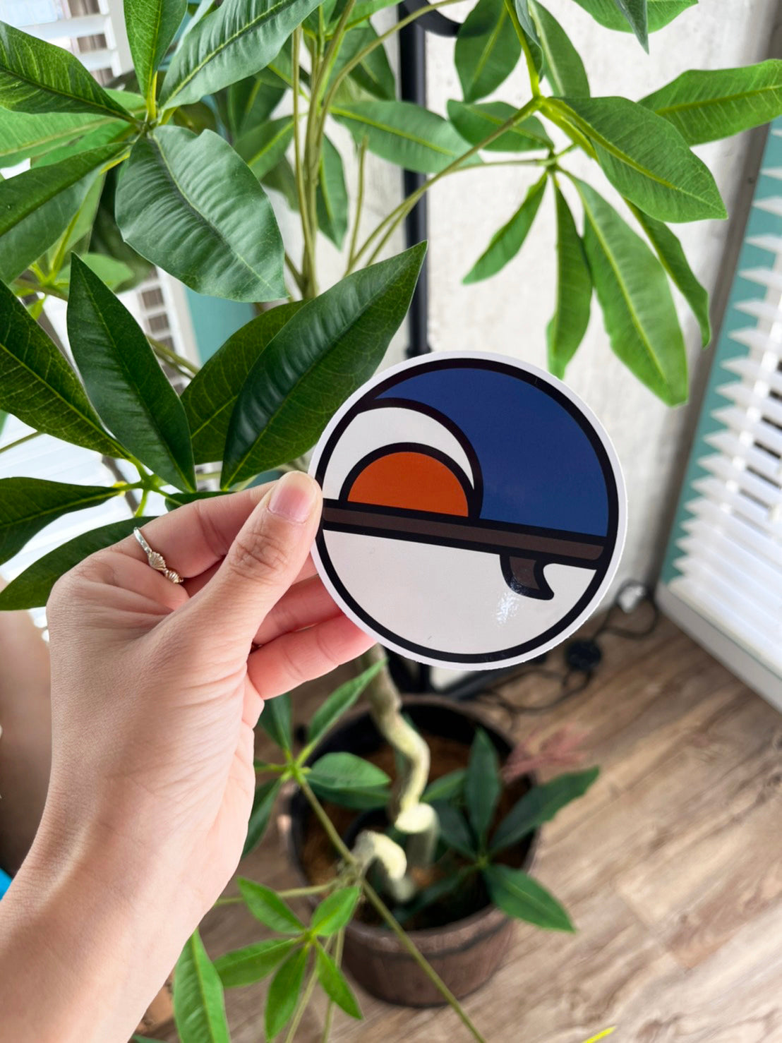 sup rising Original Logo sticker (W8.5cm MEDIUM)