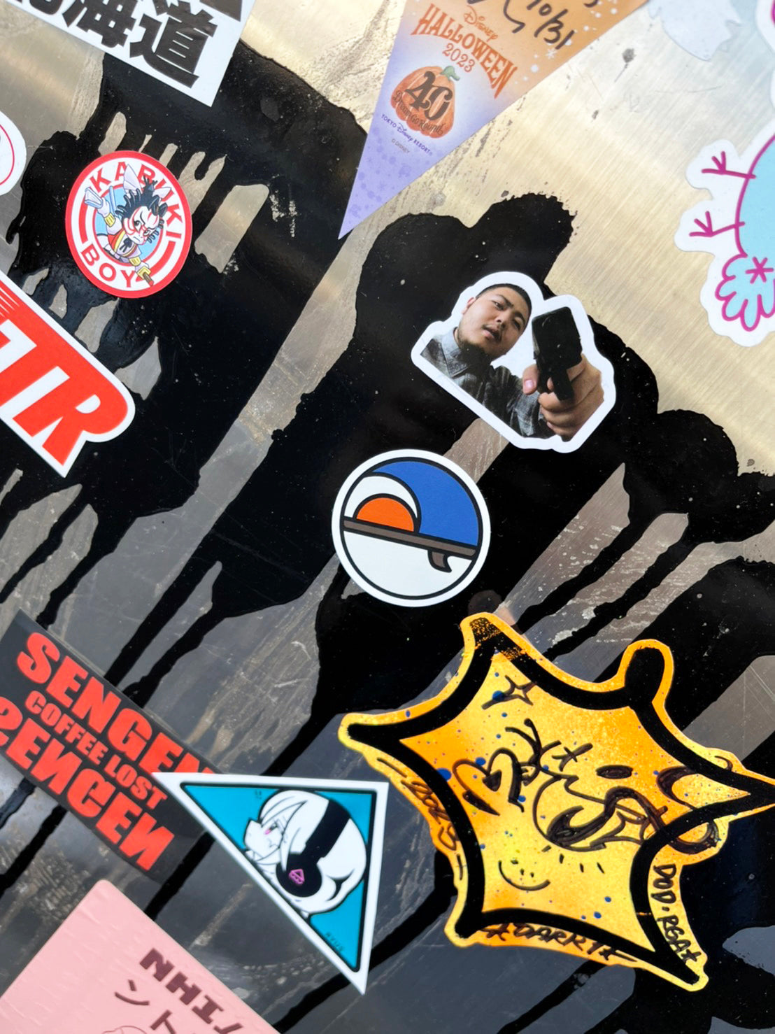 sup rising Original Logo sticker (W8.5cm MEDIUM)