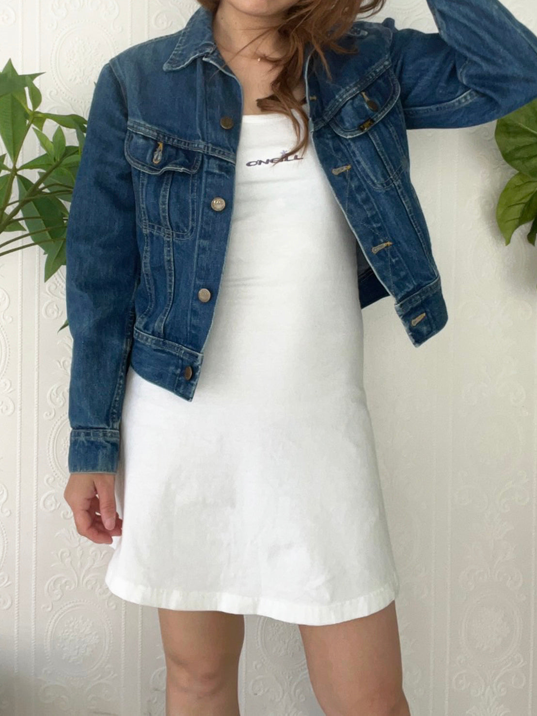 【O'Neill】 90's O'Neill Cotton mini Dress Made in USA white (size S)