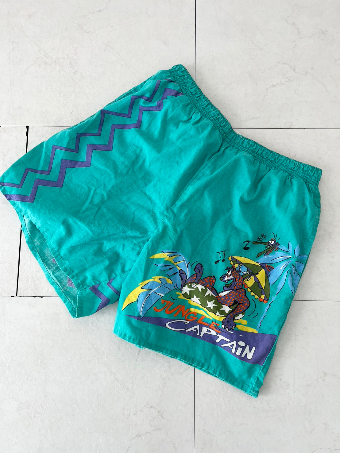 80's vintage JUNGLE CAPTAIN beach shorts 水着 サーフパンツ ビーチ 