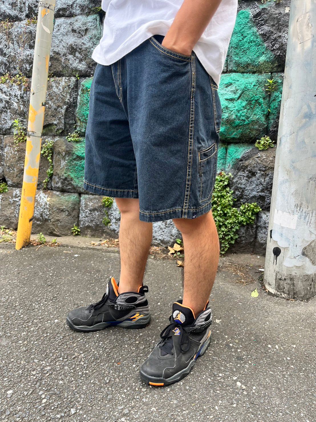 【Dead Stock onewash】 00's O'NEILL surf skate 50years dayone american dna pants (size:30inch)