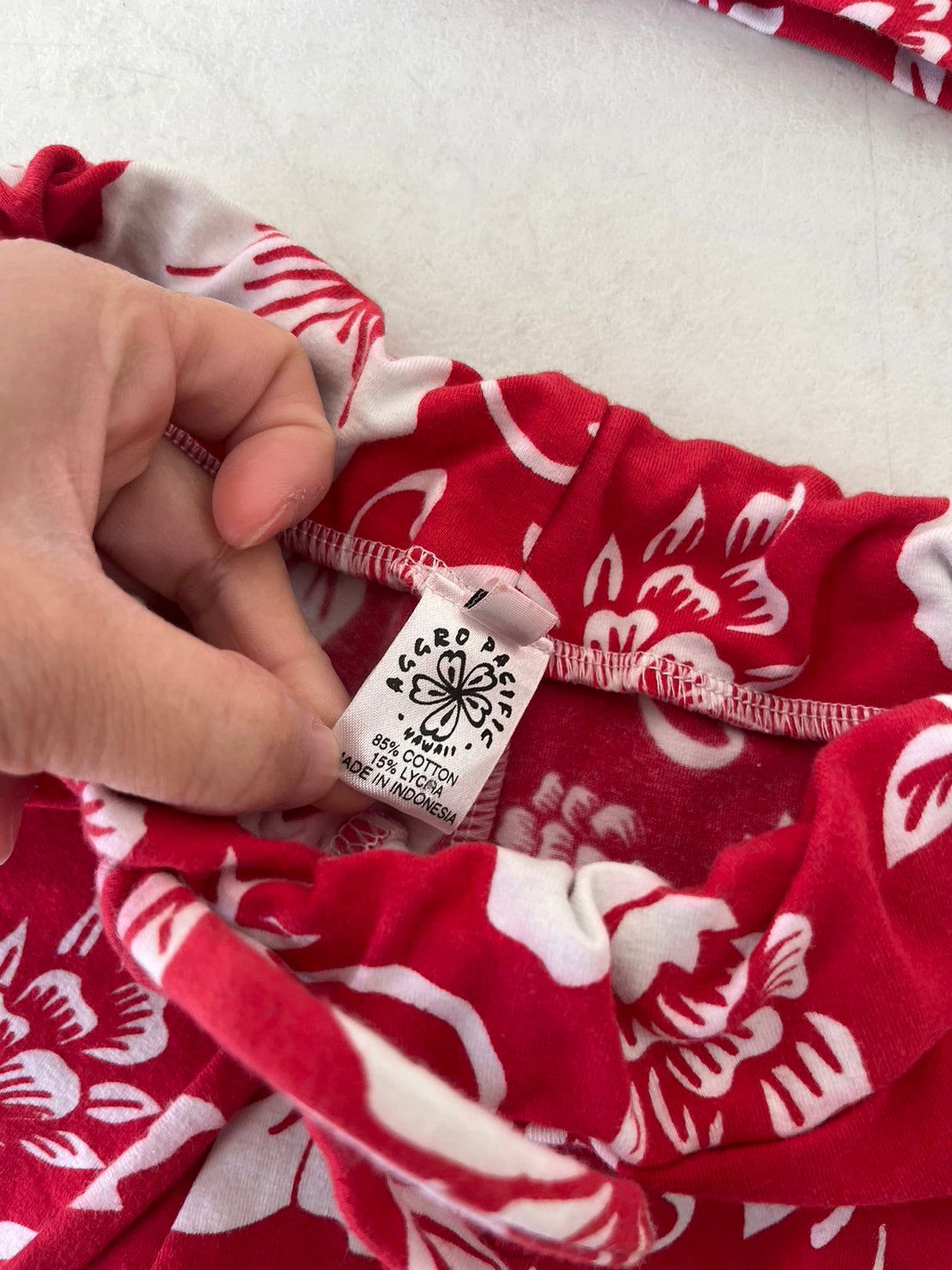 【Dead stock one wash】AGGRO PACIFIC HAWAII camisole and pants Set Red Color