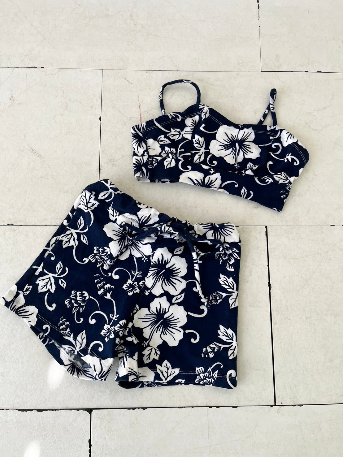 【Dead stock one wash】AGGRO PACIFIC HAWAII camisole and pants navy