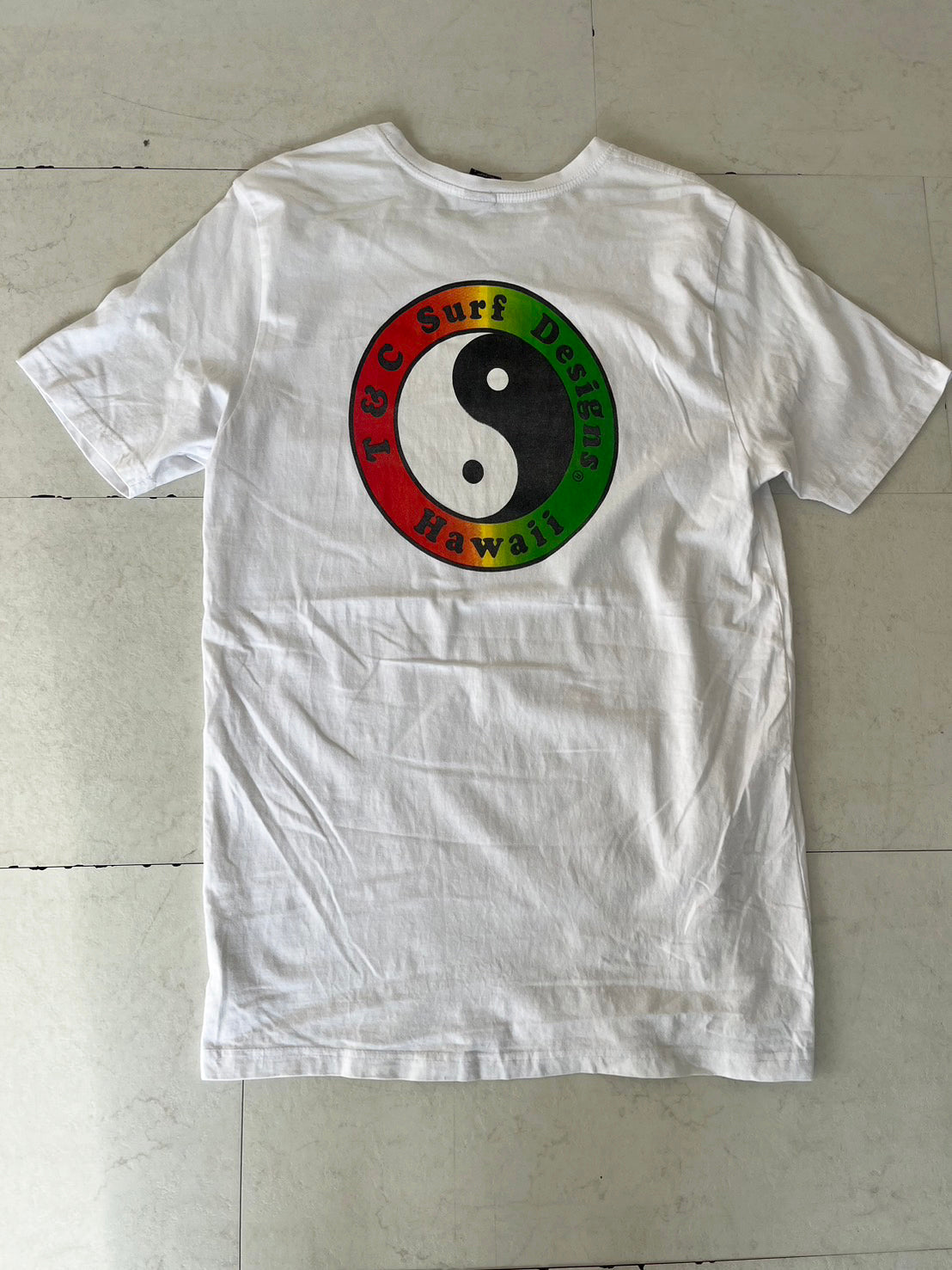 【USED】00's T&C Surf Designs Hawaii SURF SKATE T-shirts (men's L)