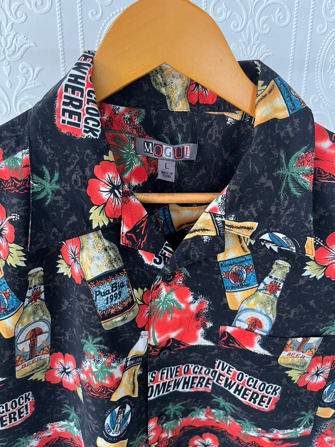 【MAGUL】 All Over Pattan Aloha Shirt (men's L)