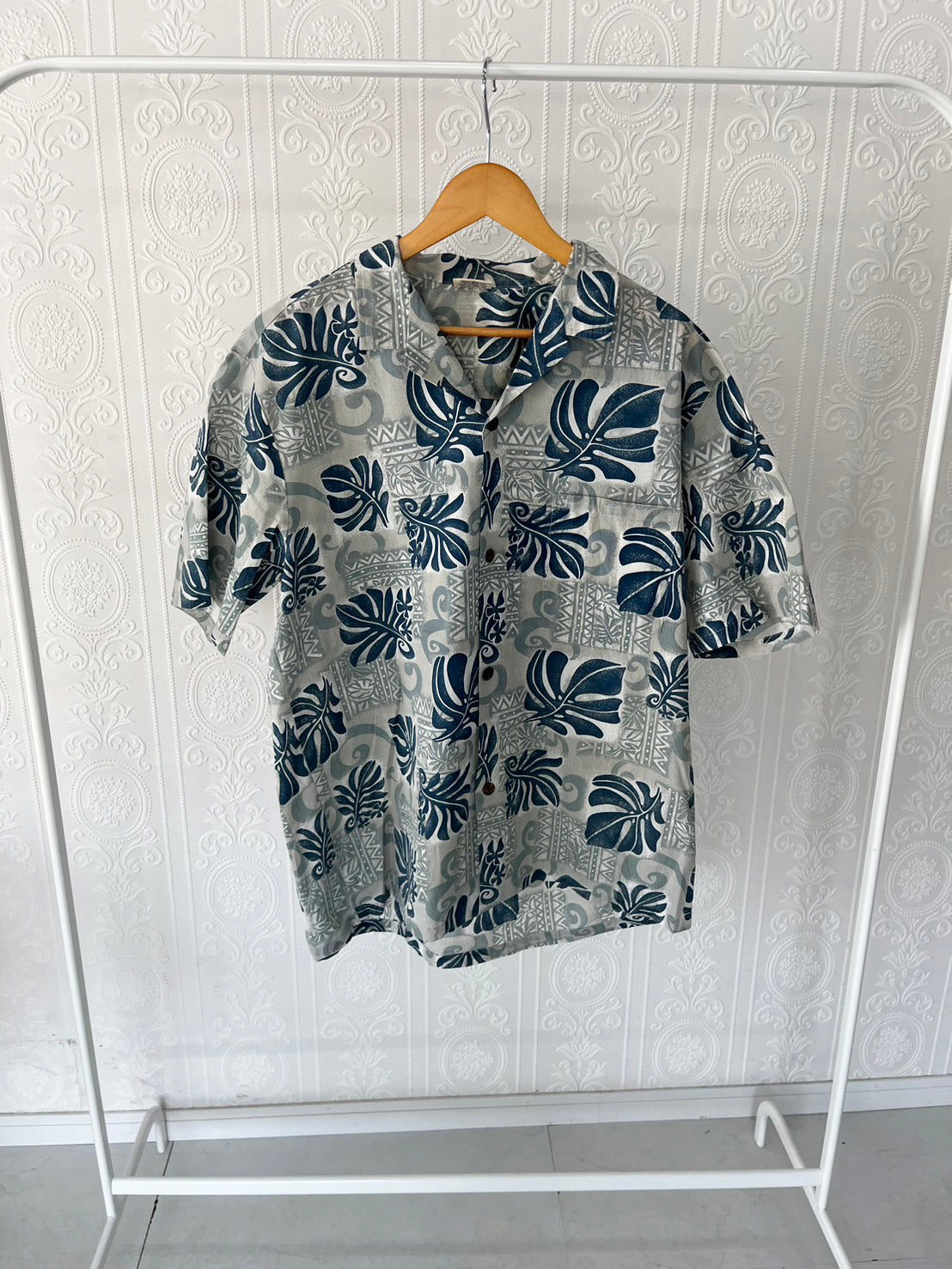 【Royal Creations】 All Over Pattan cottton Aloha Shirt (men's XL)