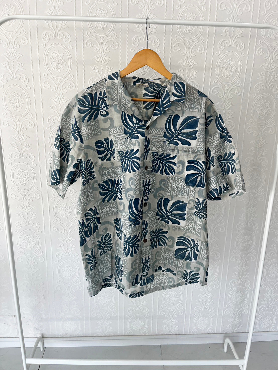 【Royal Creations】 All Over Pattan cottton Aloha Shirt (men's XL)