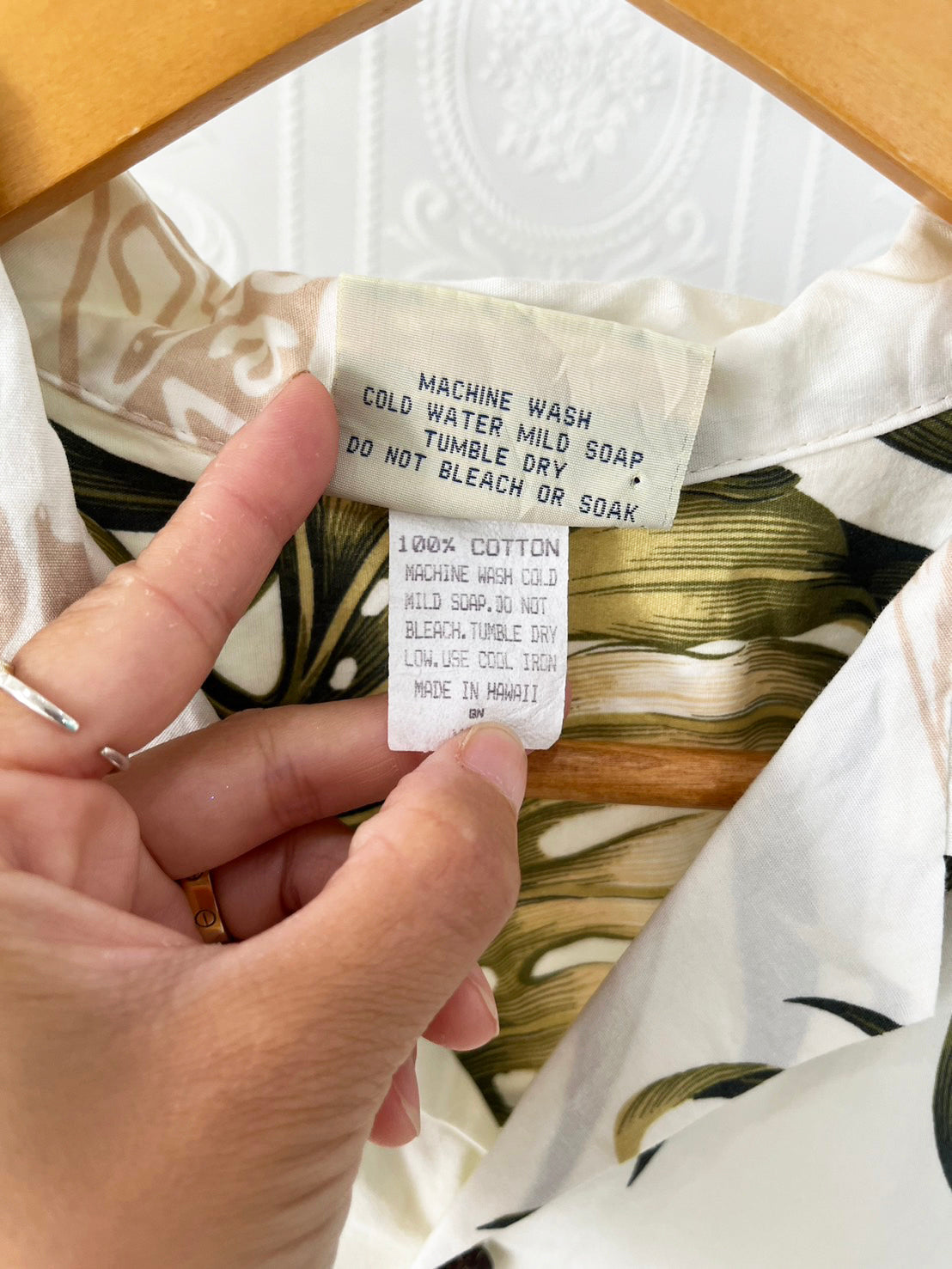 【winnie fashion】 All Over Pattan cottton Aloha Shirt (men's XL)