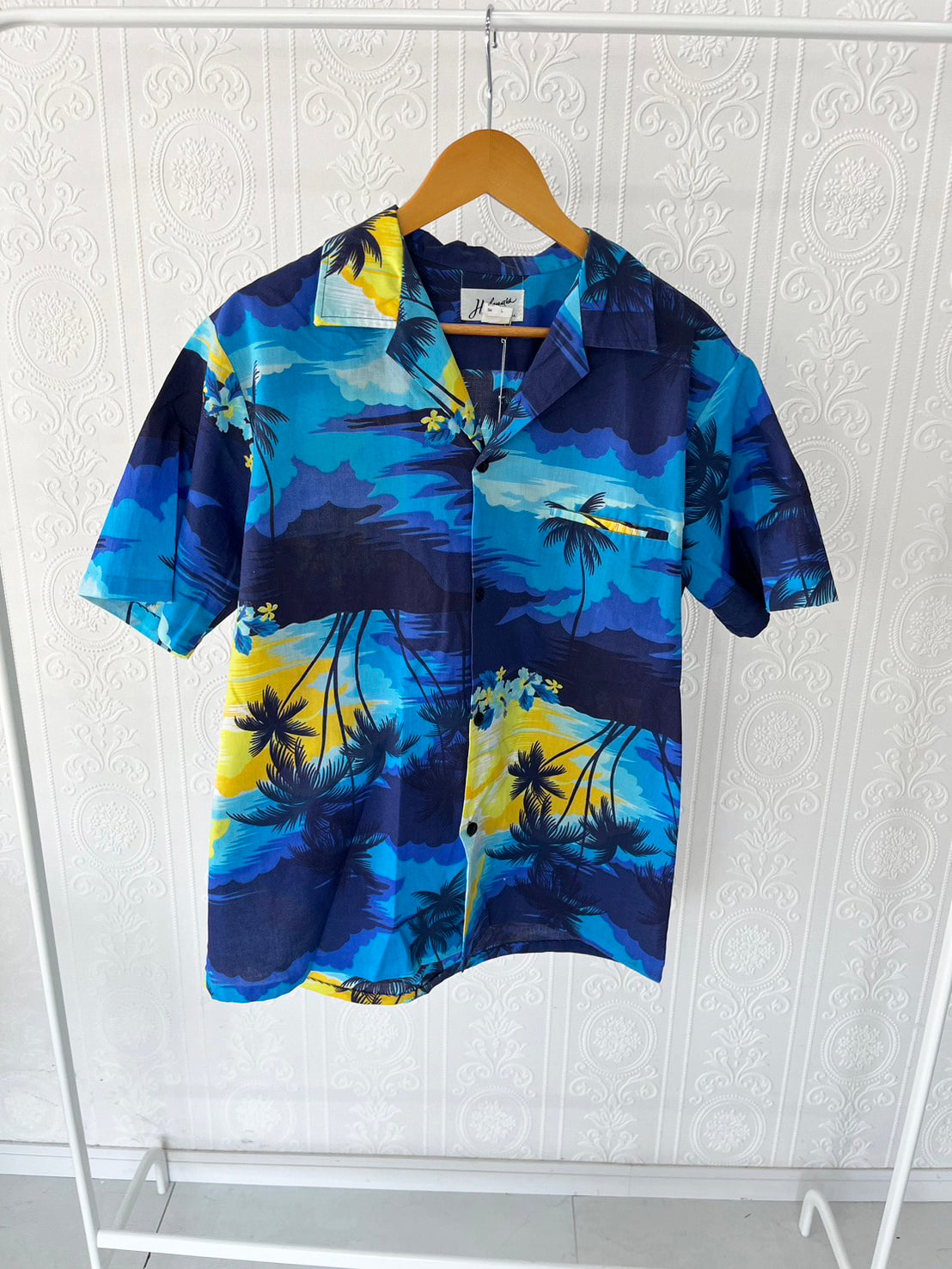 【Helena's】 70's vintage All Over Pattan Aloha Shirt (men's L)