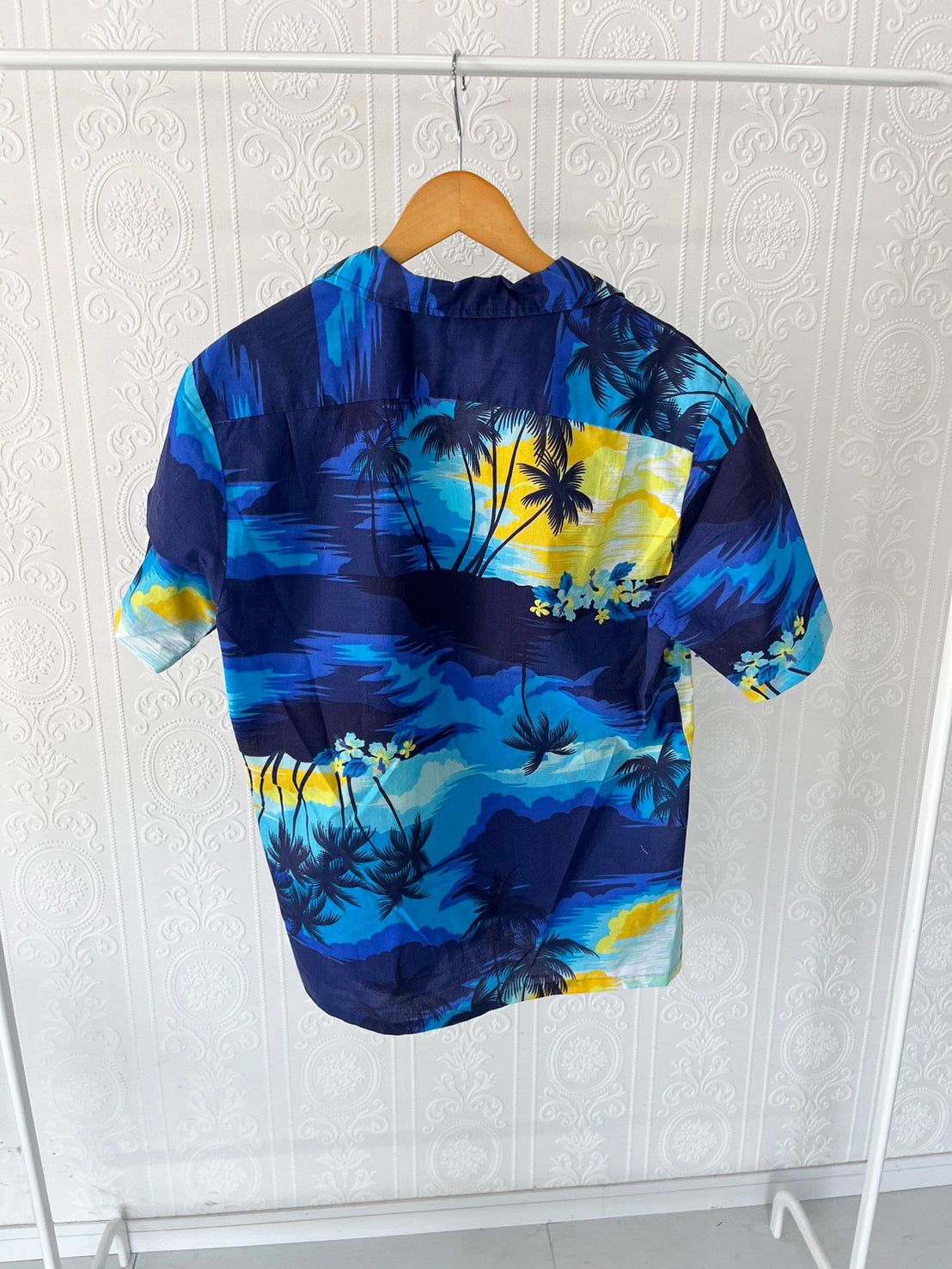 【Helena's】 70's vintage All Over Pattan Aloha Shirt (men's L)