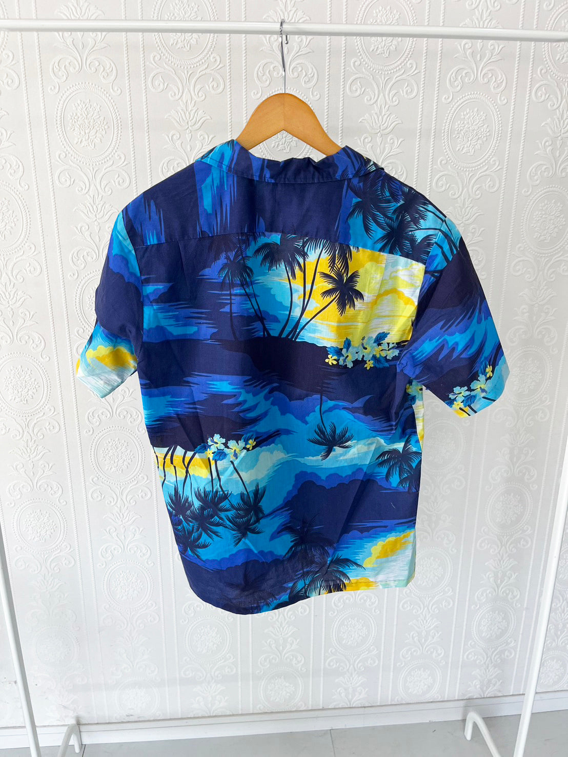 【Helena's】 70's vintage All Over Pattan Aloha Shirt (men's L)