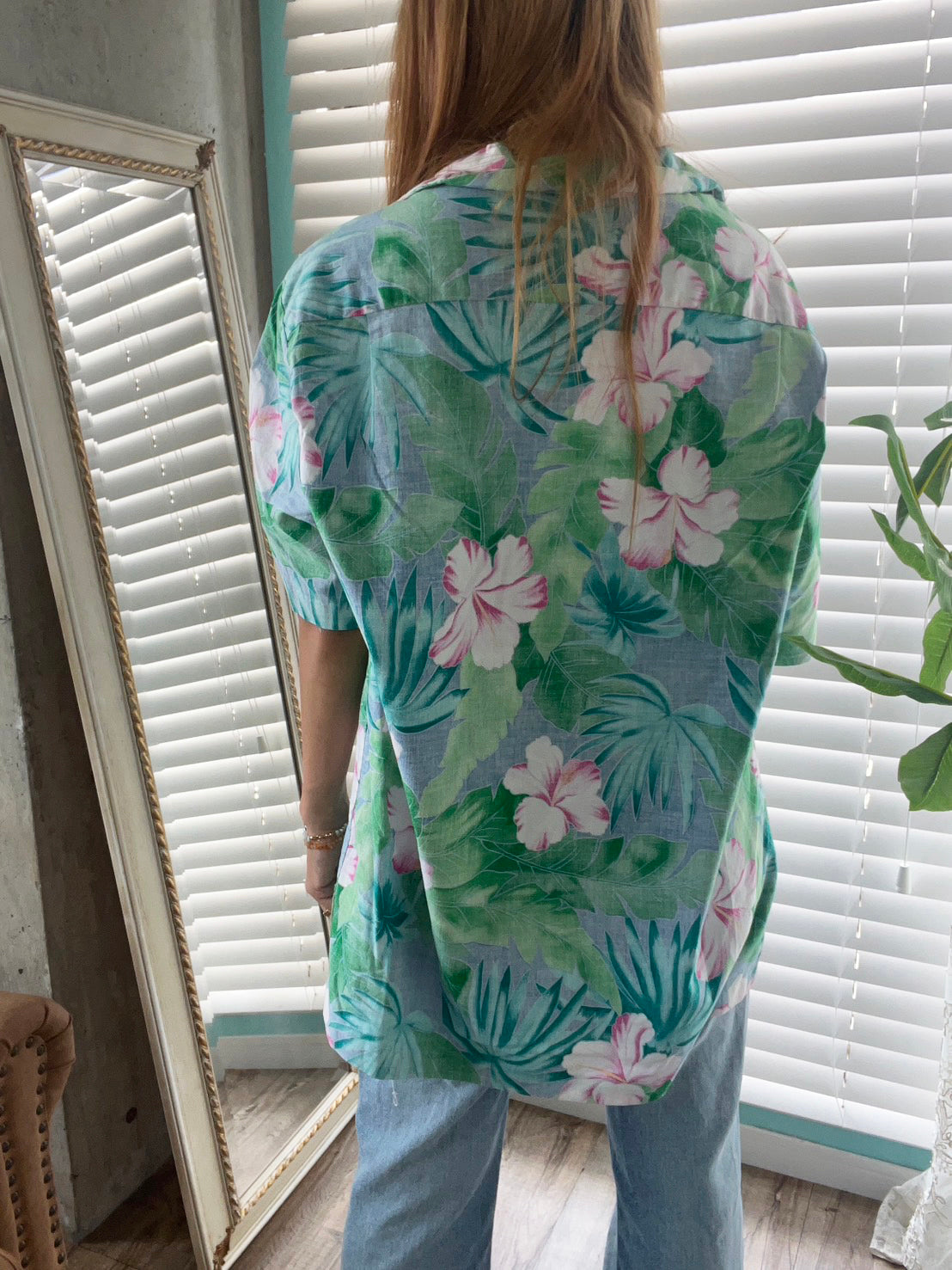 【Hilo Hattie Hawaii】 All Over Pattan cottton Aloha Shirt (men's XL)