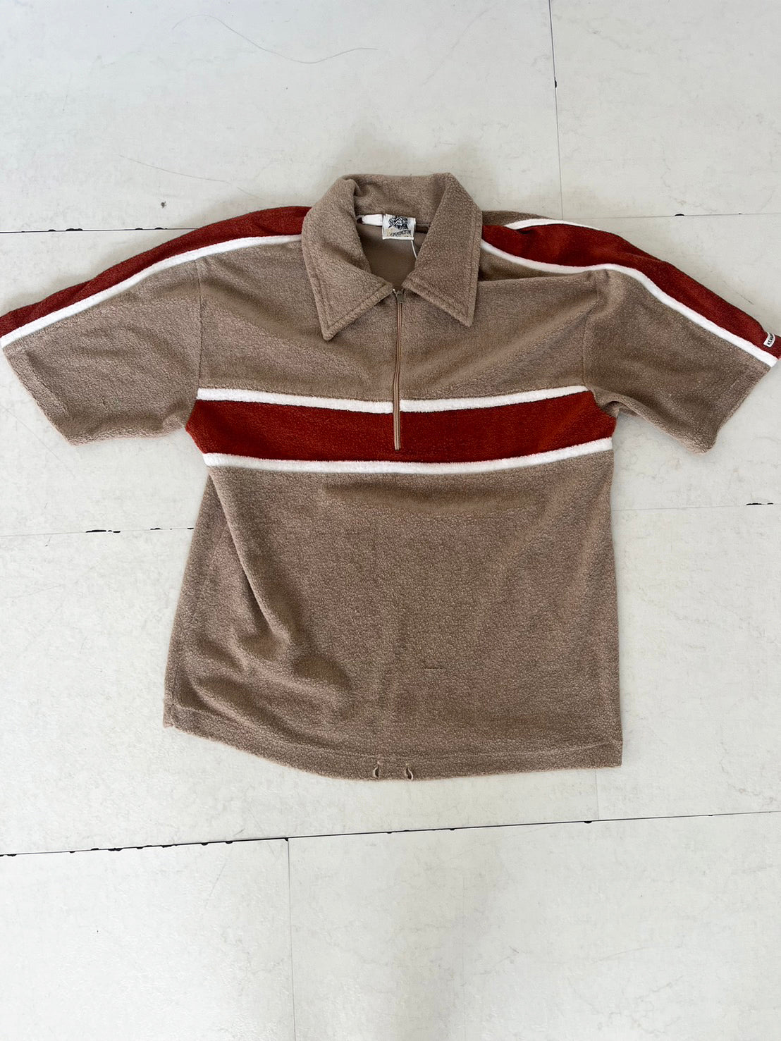 【vintage】70s KENNINGTON California Pile zip shirts(men's S レディース相当)