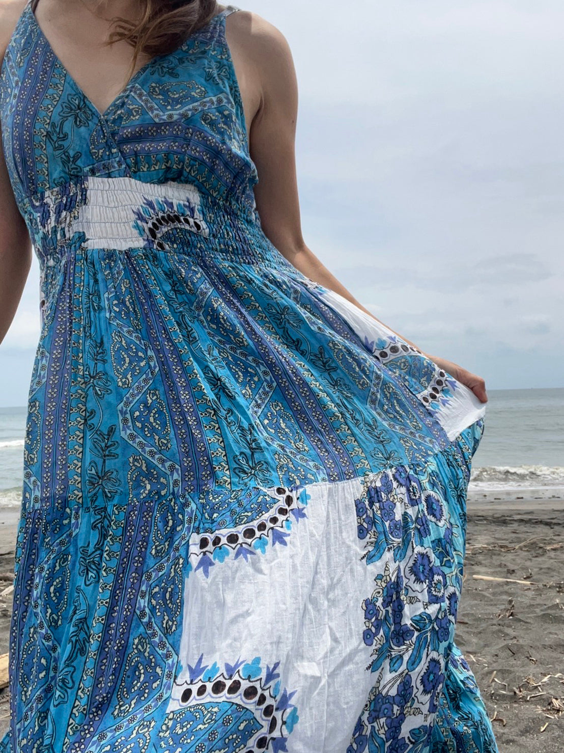 Vintage Indian cotton dress maxi one peace
