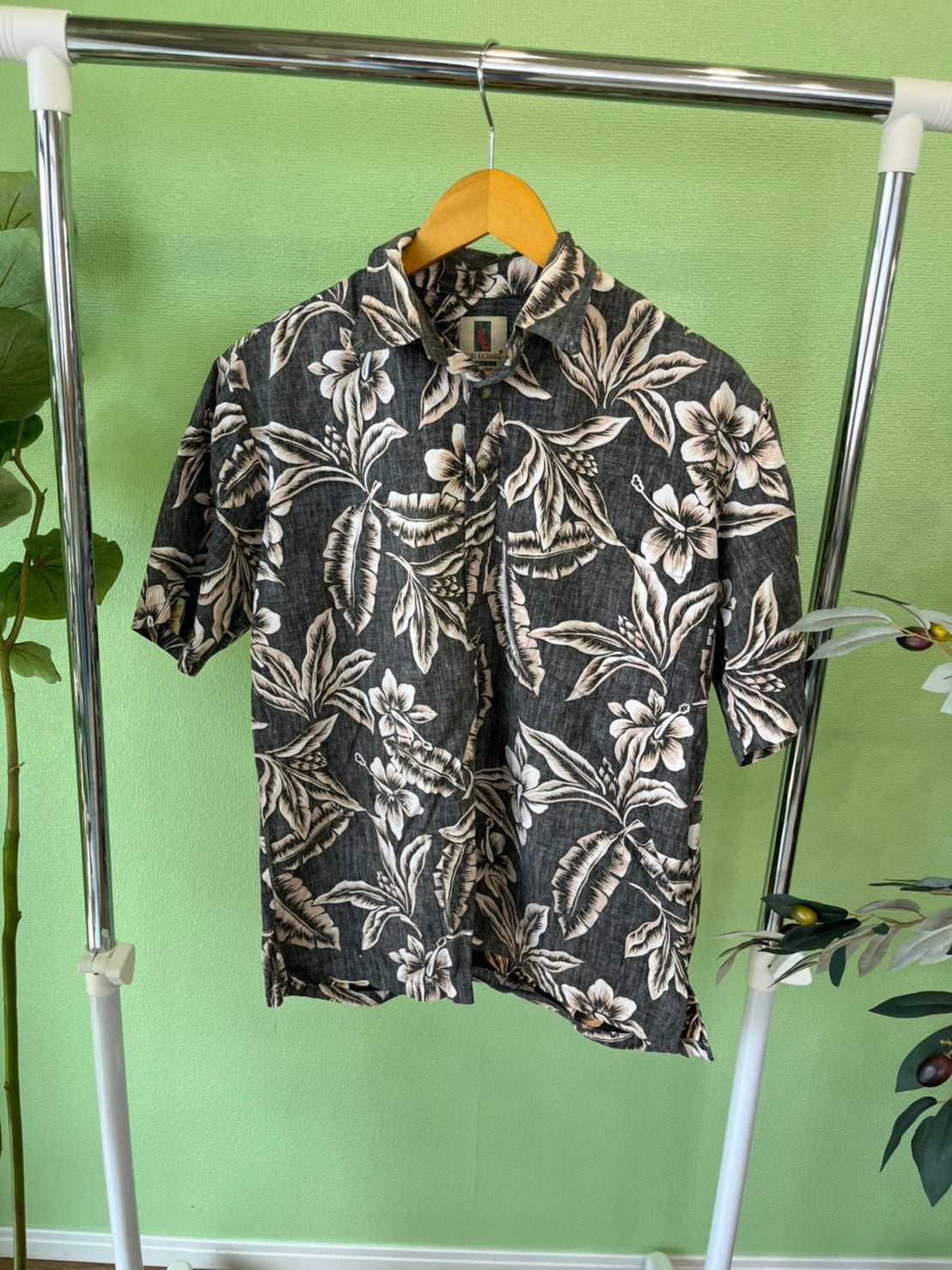 【Tori Richard】All Over Pattan Cotton Aloha Shirt made in Hawaii(men's M)