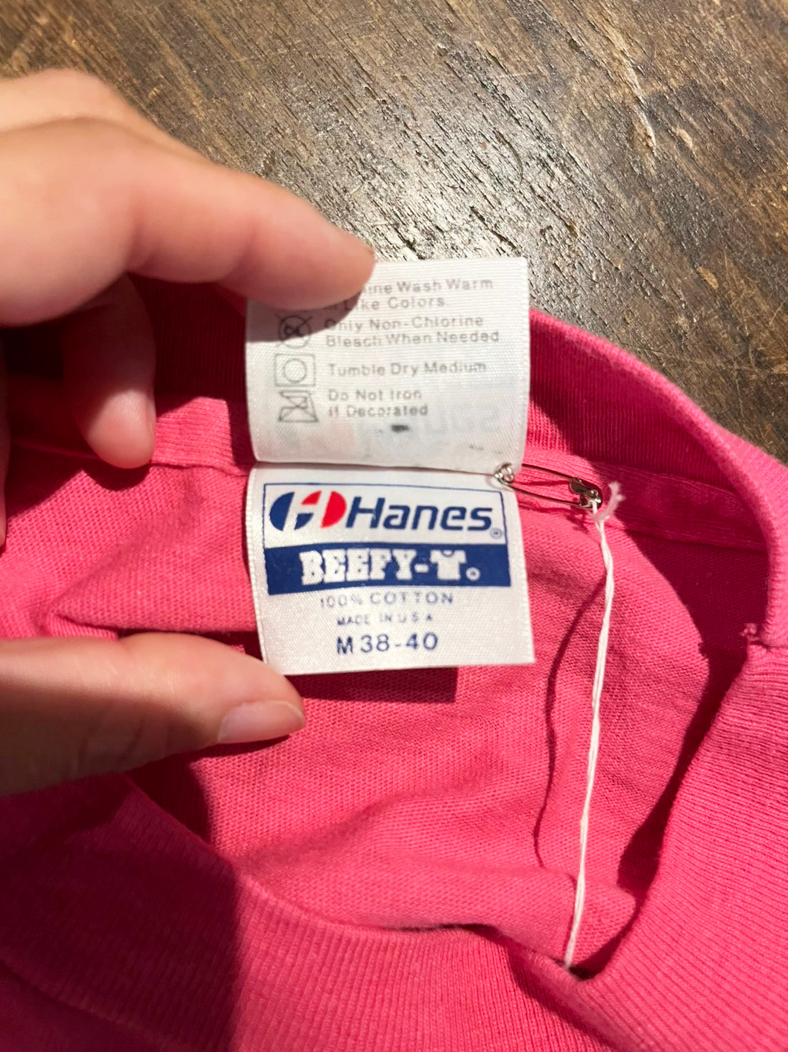 【vintage】80's Hanes Hawaii Souvenir T-Shirt pink (men's M)
