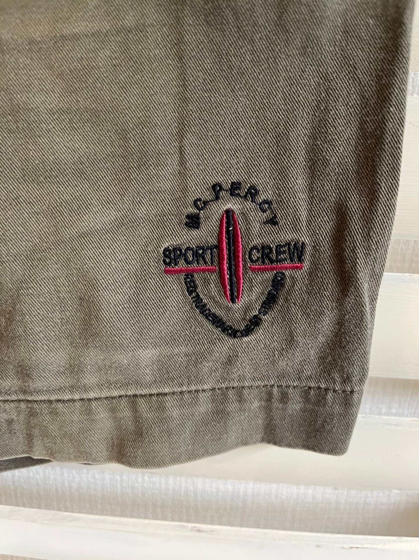 【USED】カーキ イージー ウエストゴム ワイドシルエット ショートパンツ (men's L相当)
