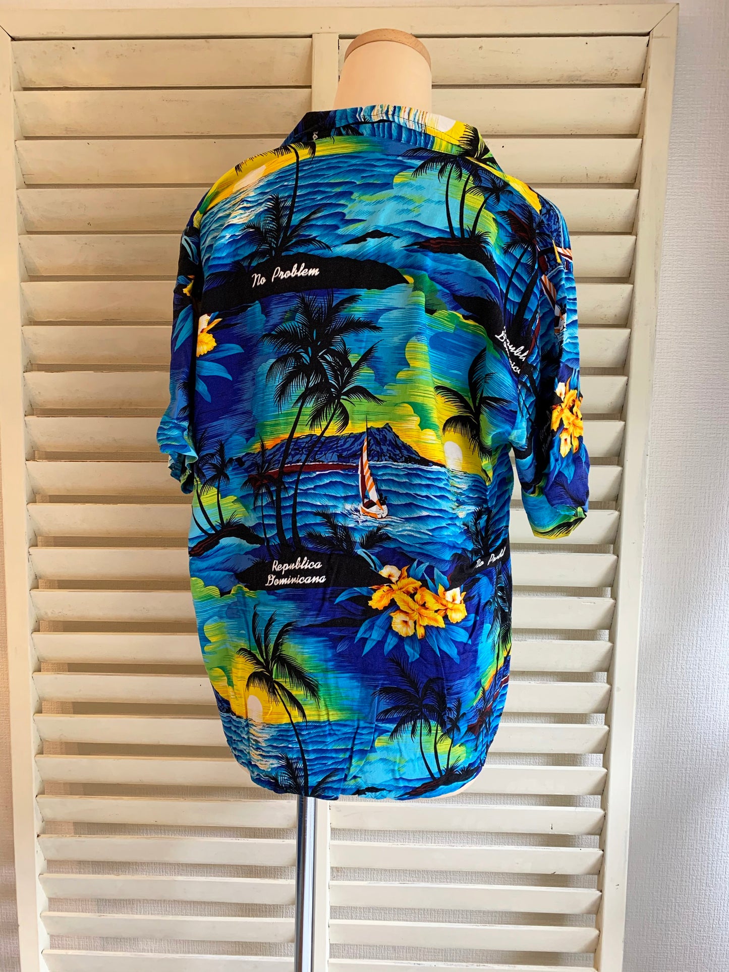 【EURO vintage 】All over pattern aloha shirt (men's L)