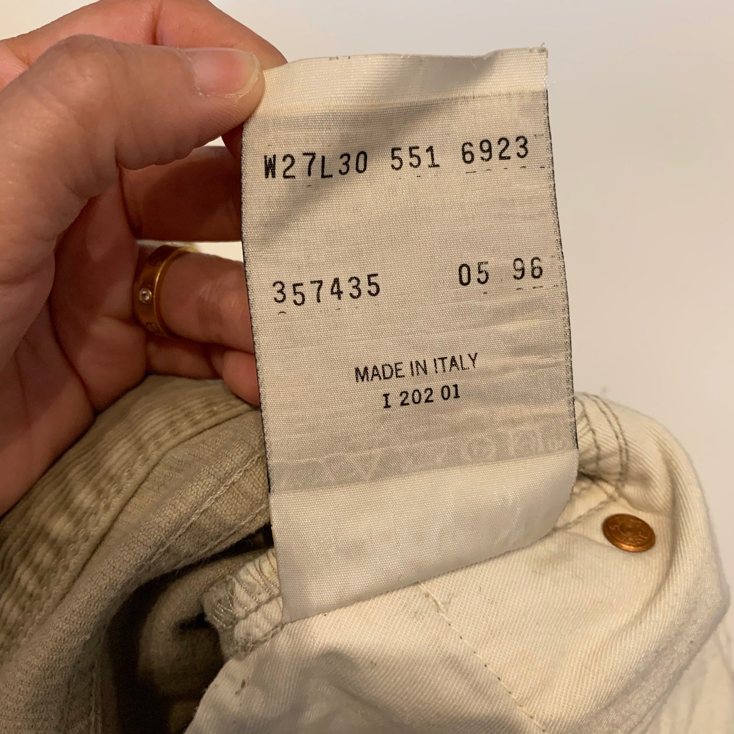 【EURO LEVIS 551】 90s ユーロリーバイス 551 ベージュ(W27 L30)