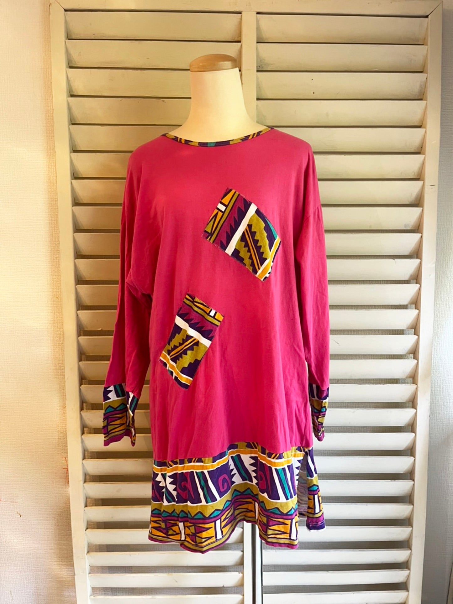 EURO VINTAGE T-shirt Dress Pink (free size)