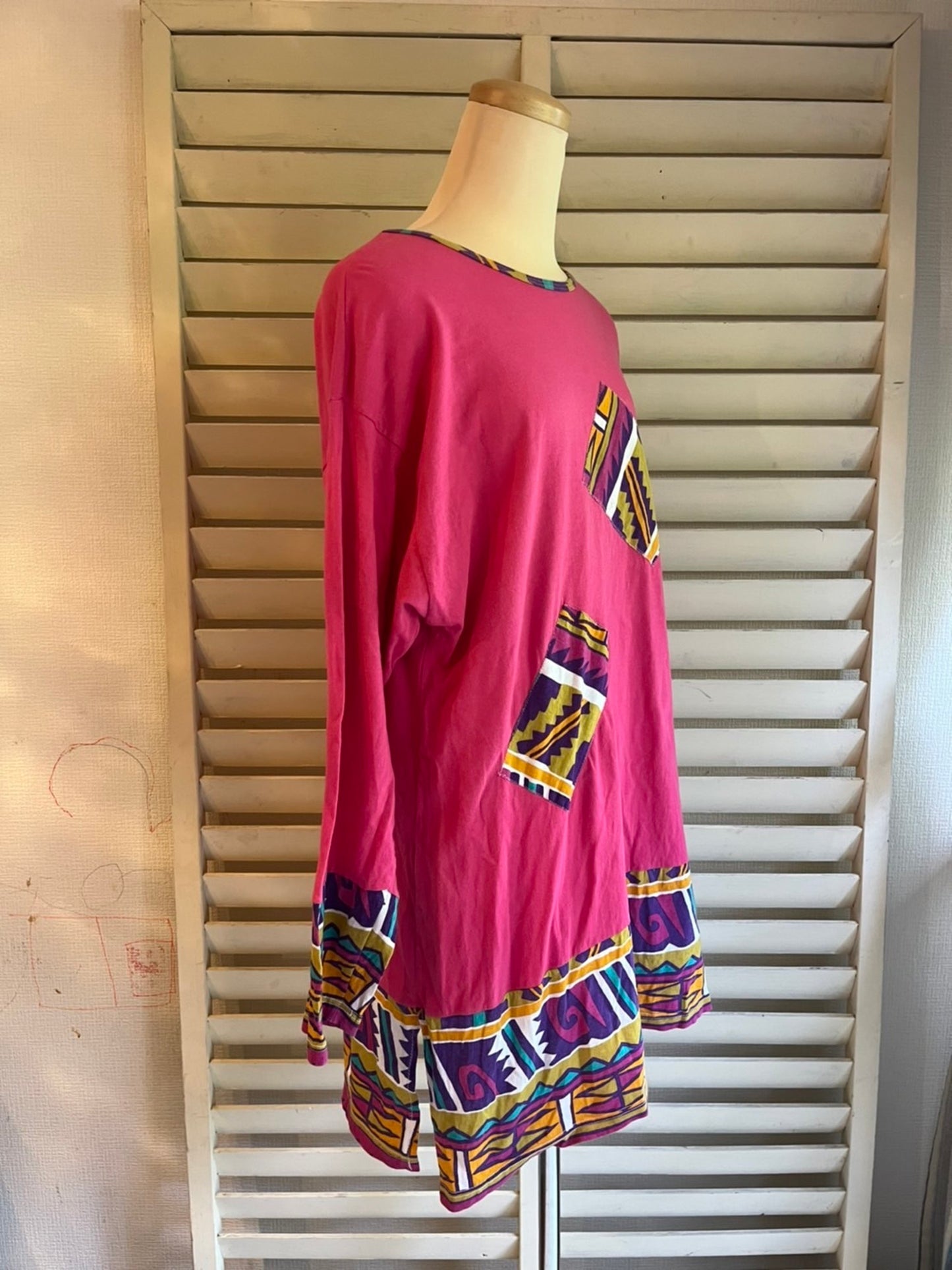 EURO VINTAGE T-shirt Dress Pink (free size)