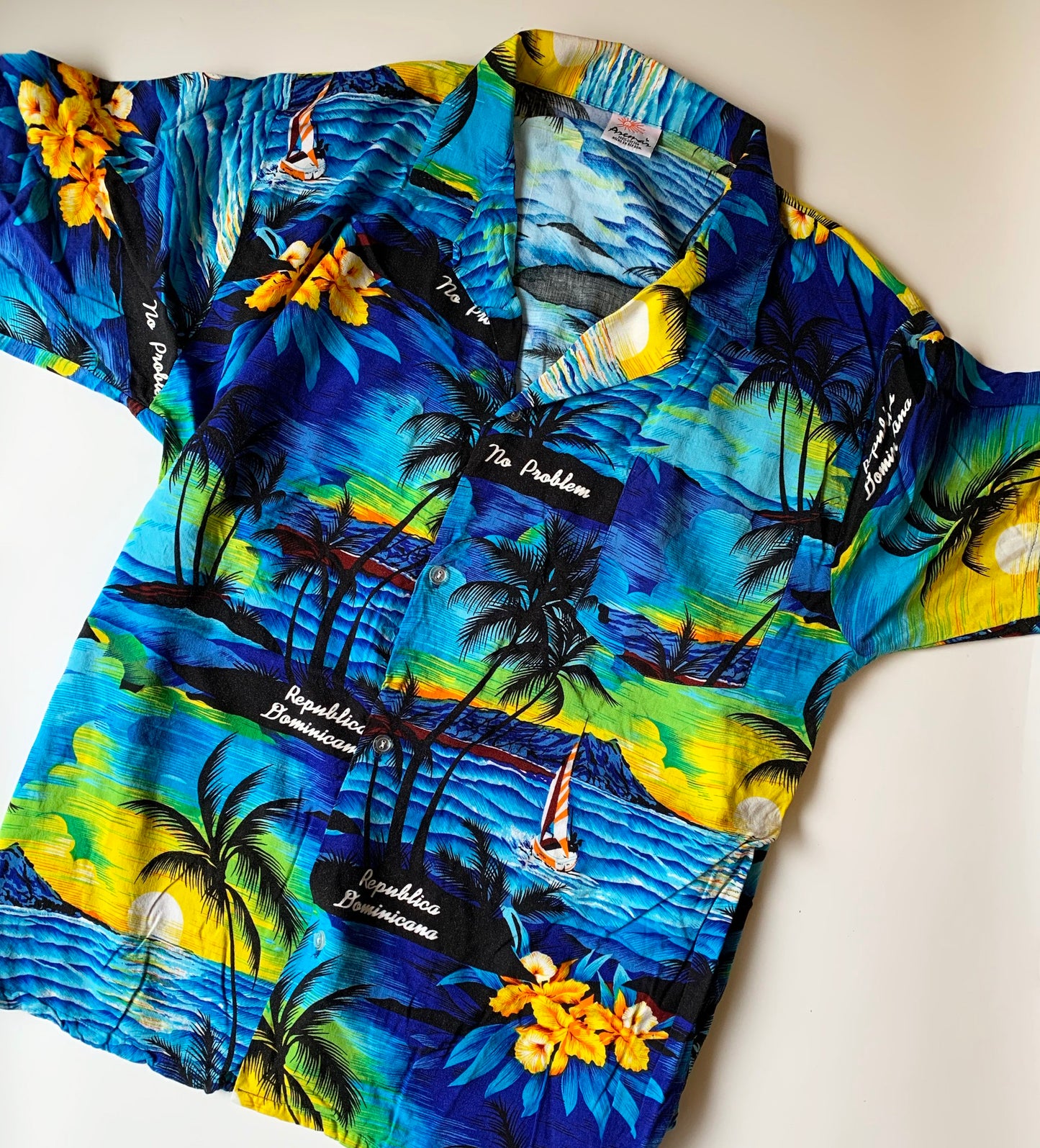 【EURO vintage 】All over pattern aloha shirt (men's L)