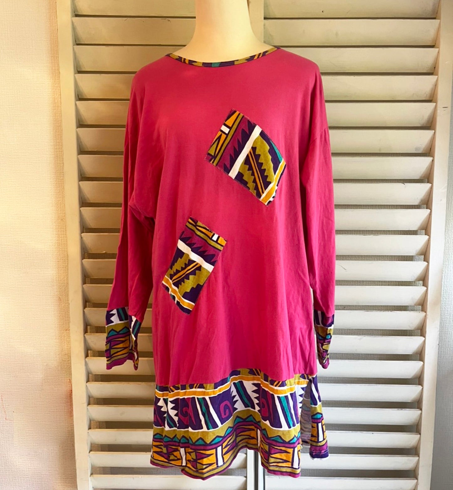 EURO VINTAGE T-shirt Dress Pink (free size)
