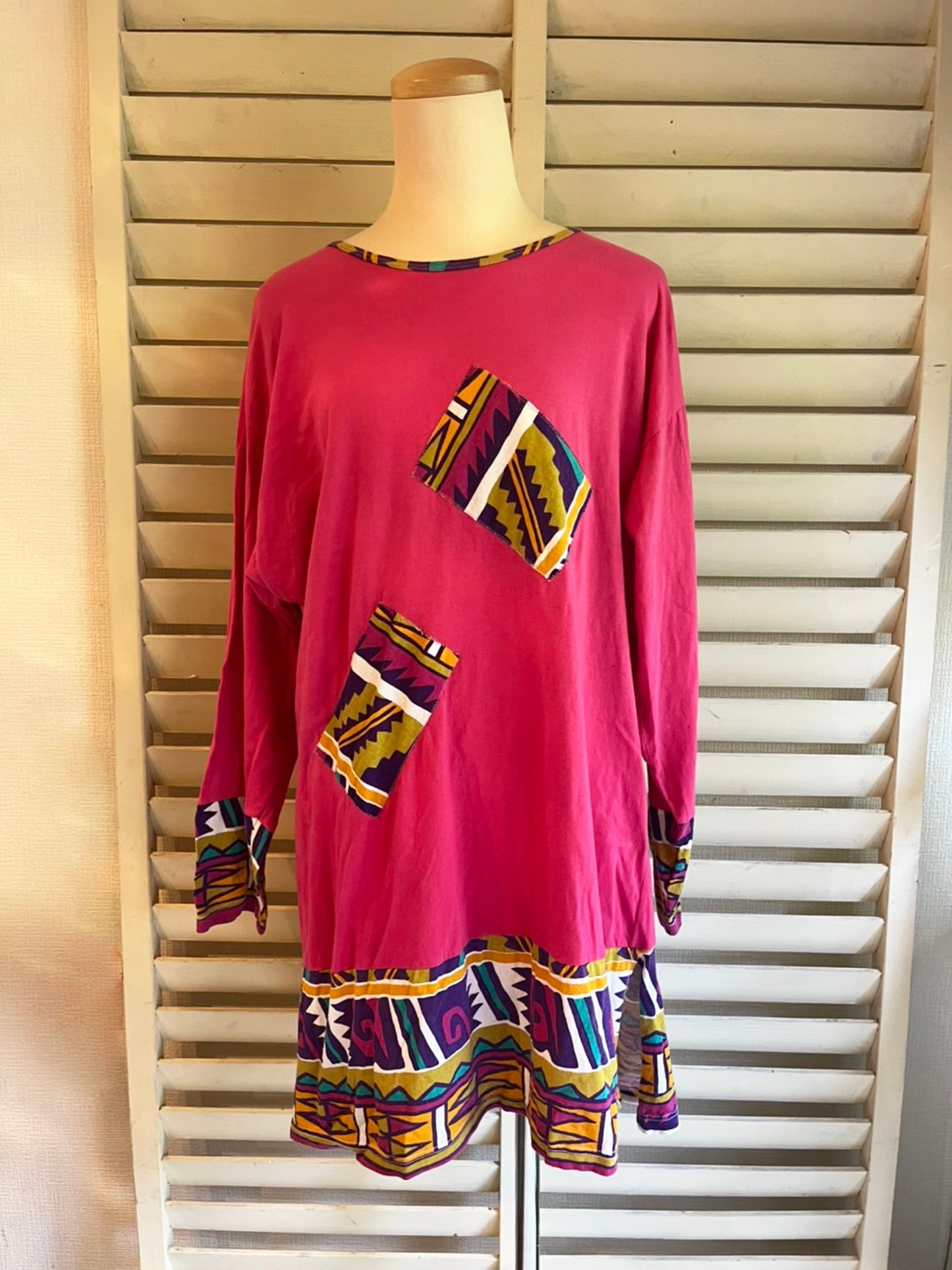 EURO VINTAGE T-shirt Dress Pink (free size)