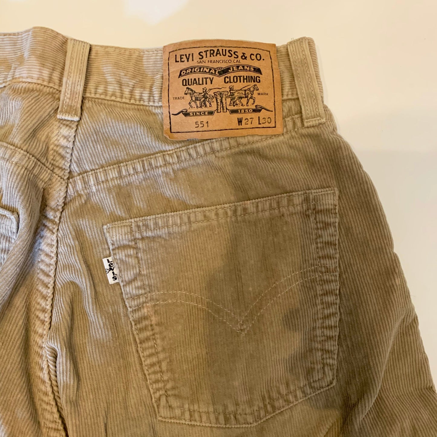 【EURO LEVIS 551】 90s ユーロリーバイス 551 ベージュ(W27 L30)